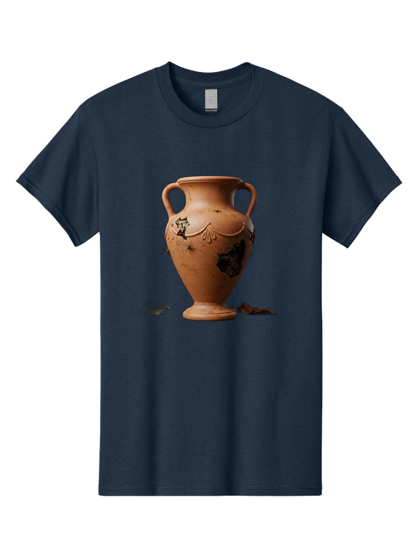 Damaged-Terracotta-Vase Men'S Graphic Tee, 100% Cotton, Comfortable Casual Summer Wear, Machine Washable, Terracotta Vase, Broken Pottery, Ancient Artifact, Historical Relic, Damaged Ceramics, Antique Vase, Crumbling Clay, Ruined Pottery, Baa438 10