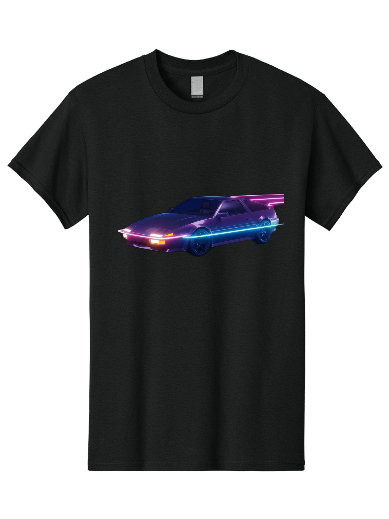 Datsun-280Z Men'S Graphic Tee, 100% Cotton, Comfortable Casual Summer Wear, Machine Washable, Sports Car, Neon Lights, Futuristic Design, Sleek Vehicle, High-Tech Car, Synthwave Aesthetic, Retro-Futurism, Glowing Accents, Modern Style Baa441 5