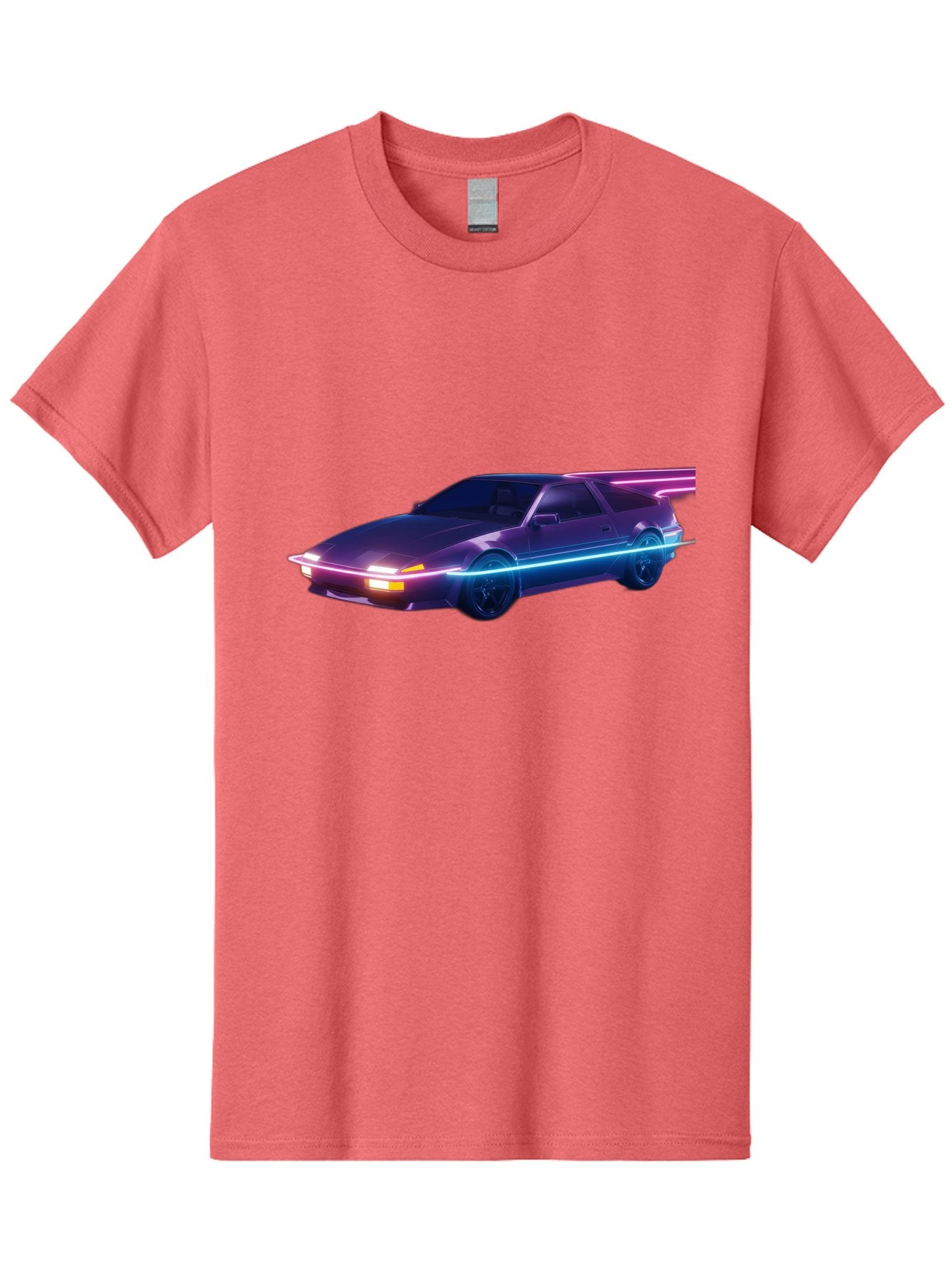 Datsun-280Z Men'S Graphic Tee, 100% Cotton, Comfortable Casual Summer Wear, Machine Washable, Sports Car, Neon Lights, Futuristic Design, Sleek Vehicle, High-Tech Car, Synthwave Aesthetic, Retro-Futurism, Glowing Accents, Modern Style Baa441