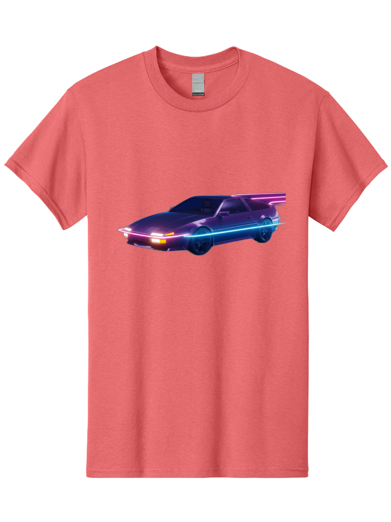 Datsun-280Z Men'S Graphic Tee, 100% Cotton, Comfortable Casual Summer Wear, Machine Washable, Sports Car, Neon Lights, Futuristic Design, Sleek Vehicle, High-Tech Car, Synthwave Aesthetic, Retro-Futurism, Glowing Accents, Modern Style Baa441 21