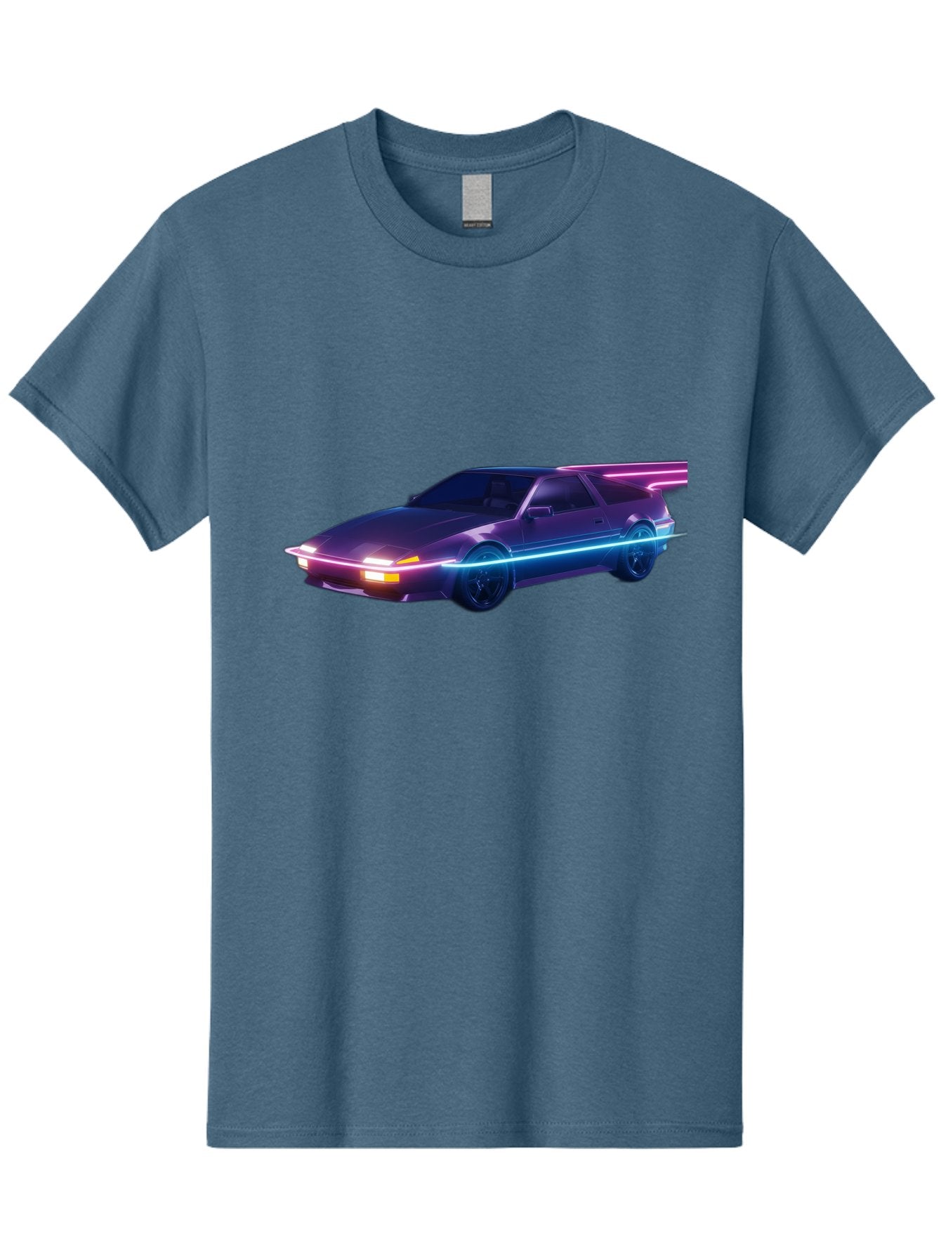 Datsun-280Z Men'S Graphic Tee, 100% Cotton, Comfortable Casual Summer Wear, Machine Washable, Sports Car, Neon Lights, Futuristic Design, Sleek Vehicle, High-Tech Car, Synthwave Aesthetic, Retro-Futurism, Glowing Accents, Modern Style Baa441 10