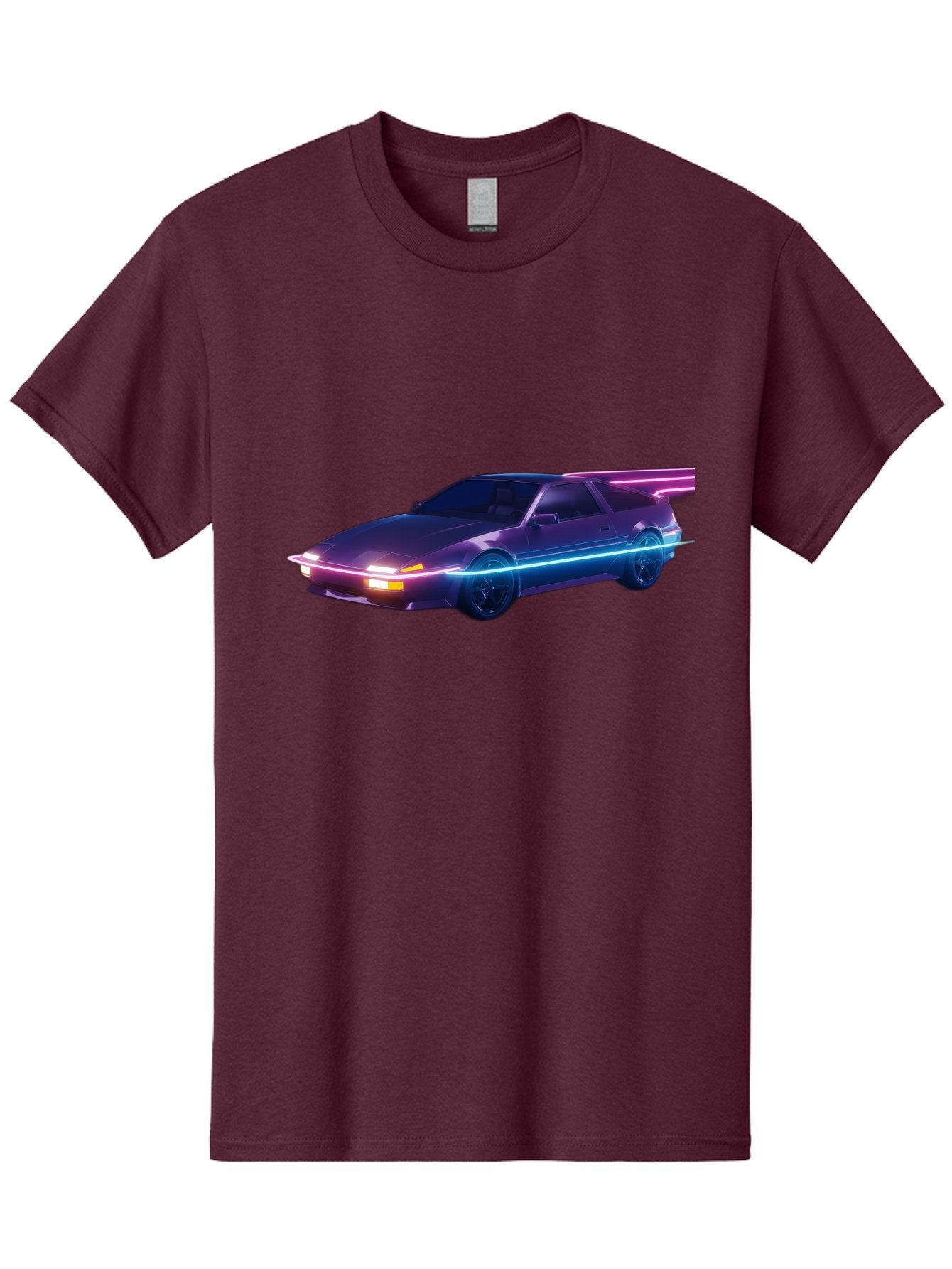 Datsun-280Z Men'S Graphic Tee, 100% Cotton, Comfortable Casual Summer Wear, Machine Washable, Sports Car, Neon Lights, Futuristic Design, Sleek Vehicle, High-Tech Car, Synthwave Aesthetic, Retro-Futurism, Glowing Accents, Modern Style Baa441 15
