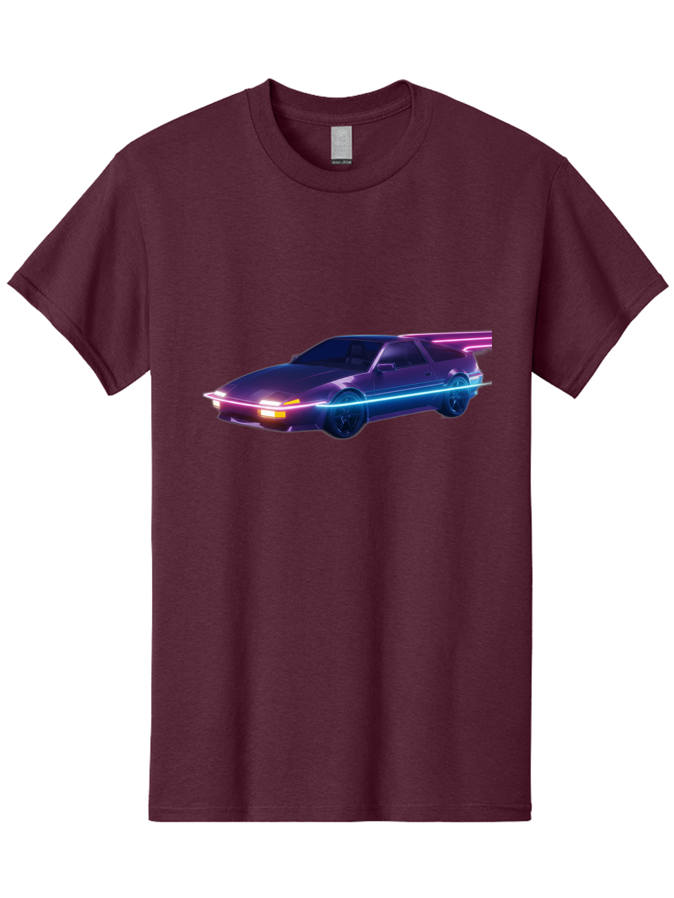 Datsun-280Z Men'S Graphic Tee, 100% Cotton, Comfortable Casual Summer Wear, Machine Washable, Sports Car, Neon Lights, Futuristic Design, Sleek Vehicle, High-Tech Car, Synthwave Aesthetic, Retro-Futurism, Glowing Accents, Modern Style Baa441