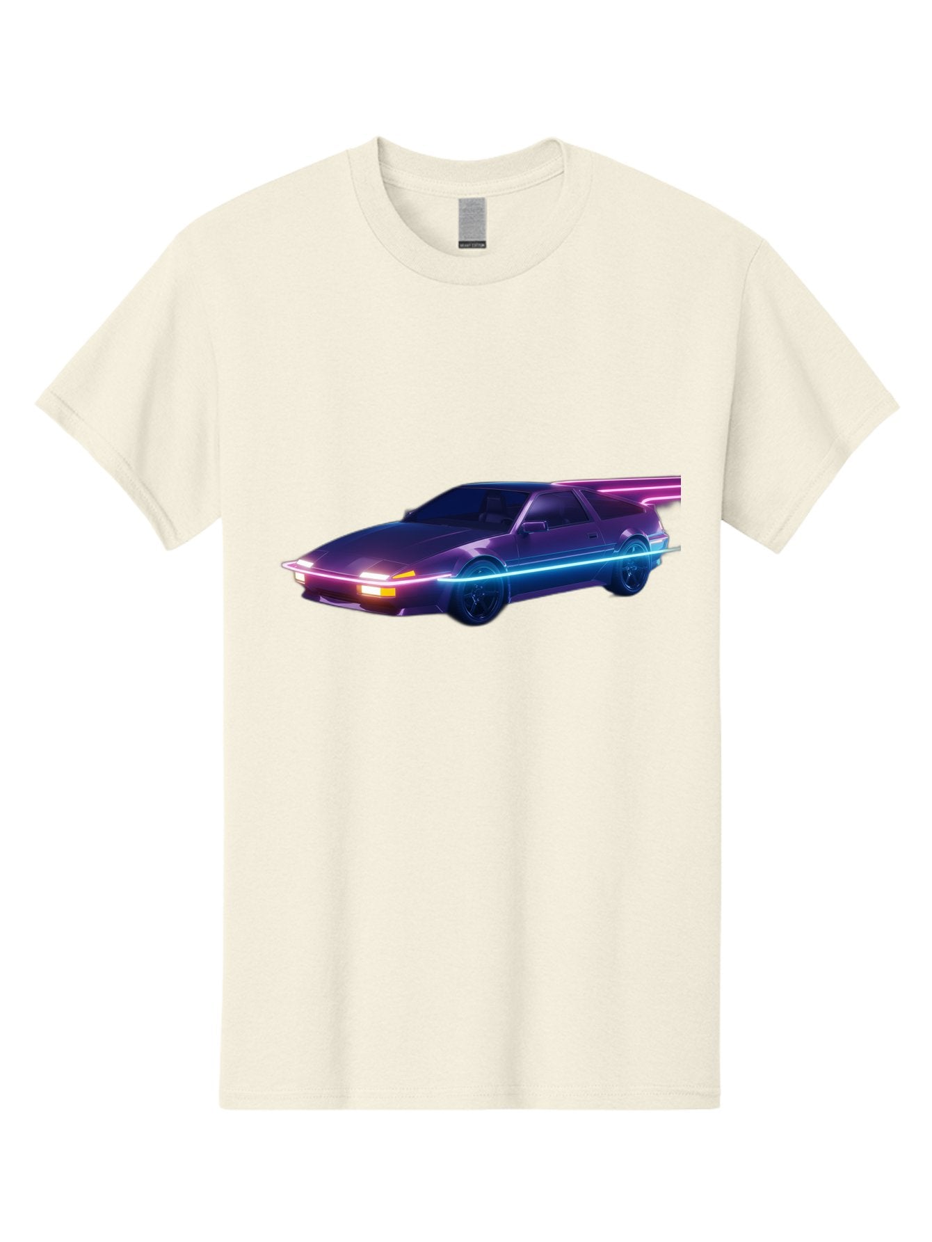 Datsun-280Z Men'S Graphic Tee, 100% Cotton, Comfortable Casual Summer Wear, Machine Washable, Sports Car, Neon Lights, Futuristic Design, Sleek Vehicle, High-Tech Car, Synthwave Aesthetic, Retro-Futurism, Glowing Accents, Modern Style Baa441 12