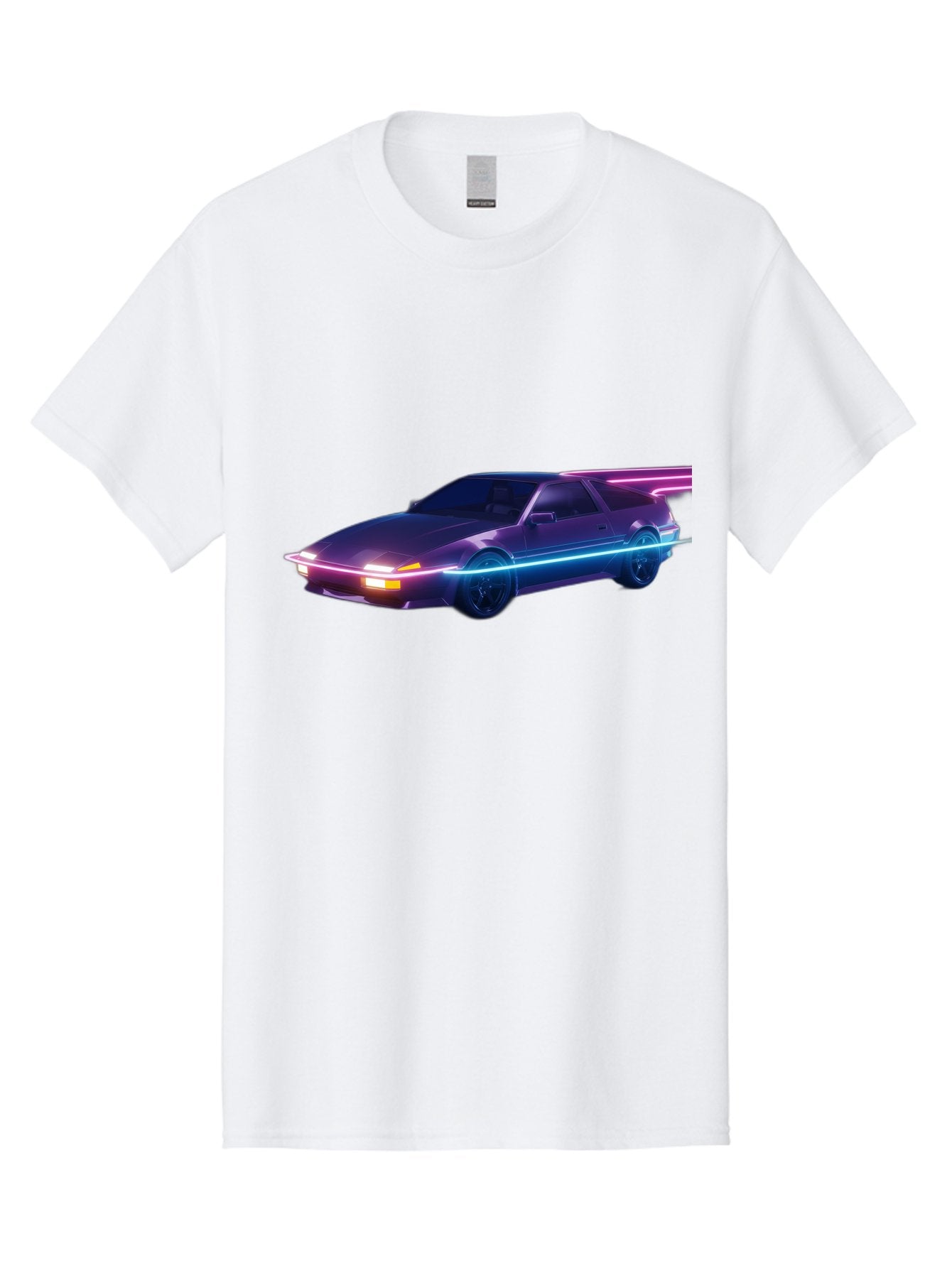 Datsun-280Z Men'S Graphic Tee, 100% Cotton, Comfortable Casual Summer Wear, Machine Washable, Sports Car, Neon Lights, Futuristic Design, Sleek Vehicle, High-Tech Car, Synthwave Aesthetic, Retro-Futurism, Glowing Accents, Modern Style Baa441