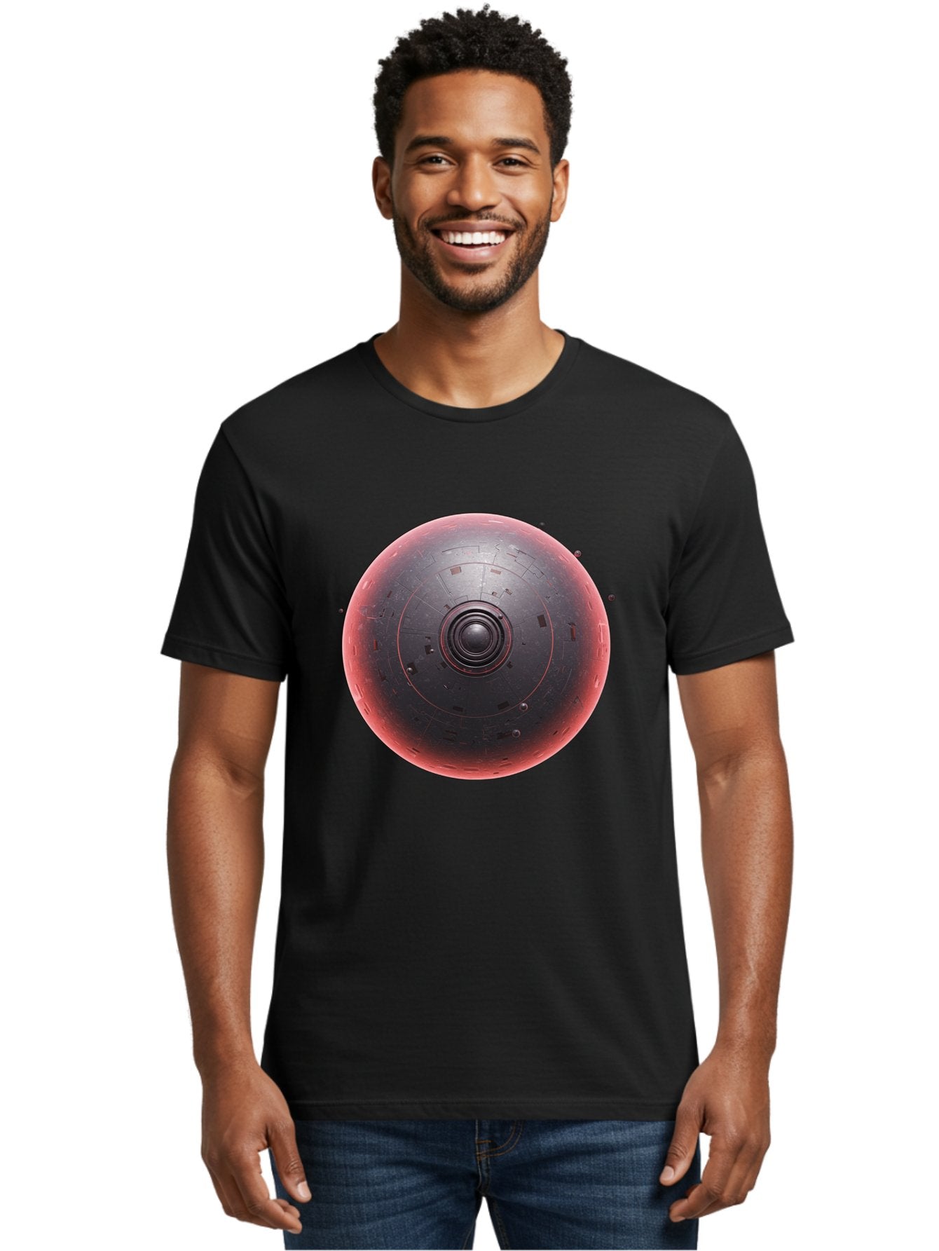 Death-Star Men'S Graphic Tee, 100% Cotton, Comfortable Casual Summer Wear, Machine Washable, Death Star, Star Wars, Space Station, Iconic Design, Futuristic Technology, Spherical Shape, Dark Side, Sci-Fi, Pop Culture Baa442 24