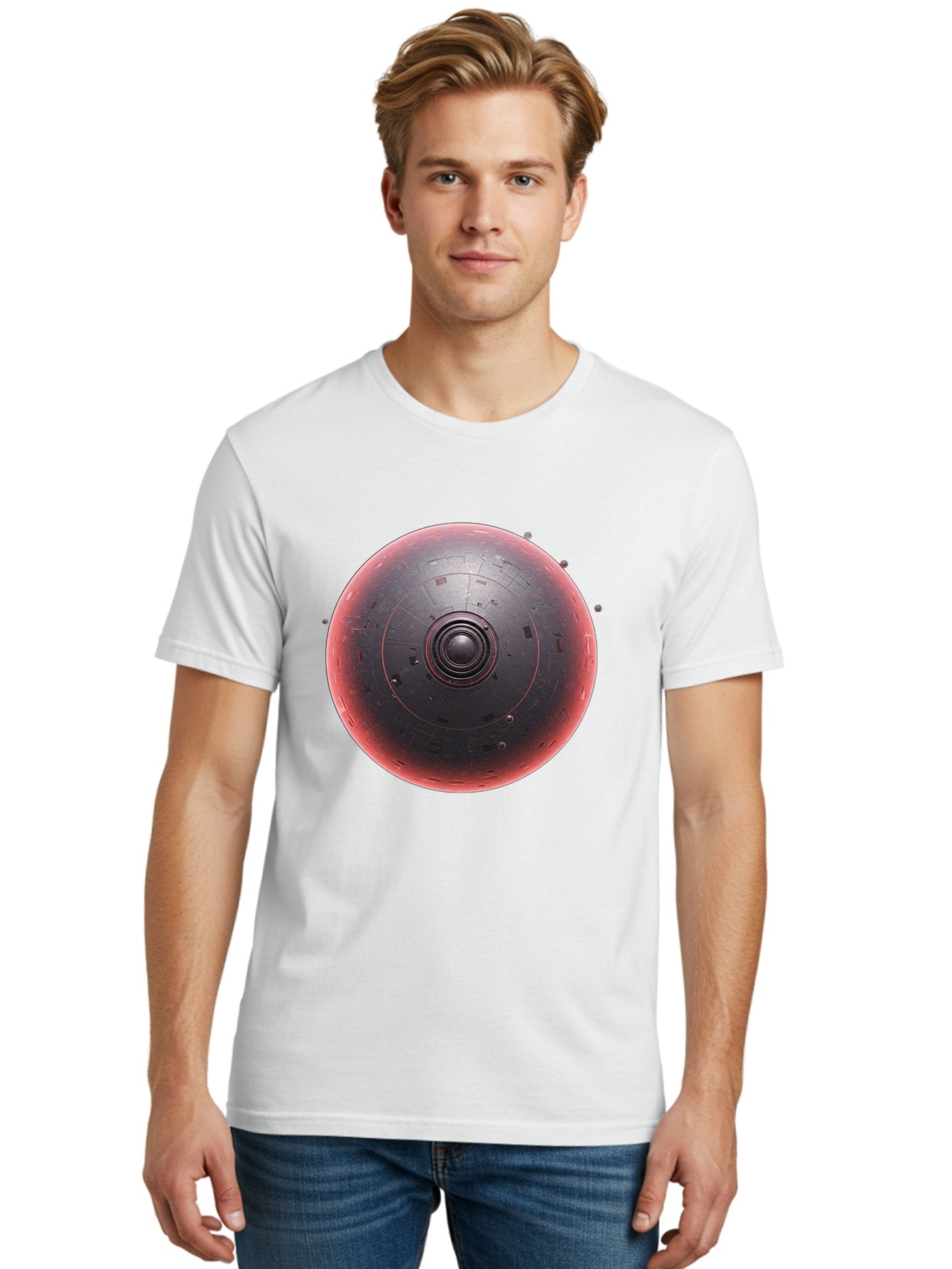 Death-Star Men'S Graphic Tee, 100% Cotton, Comfortable Casual Summer Wear, Machine Washable, Death Star, Star Wars, Space Station, Iconic Design, Futuristic Technology, Spherical Shape, Dark Side, Sci-Fi, Pop Culture Baa442 30