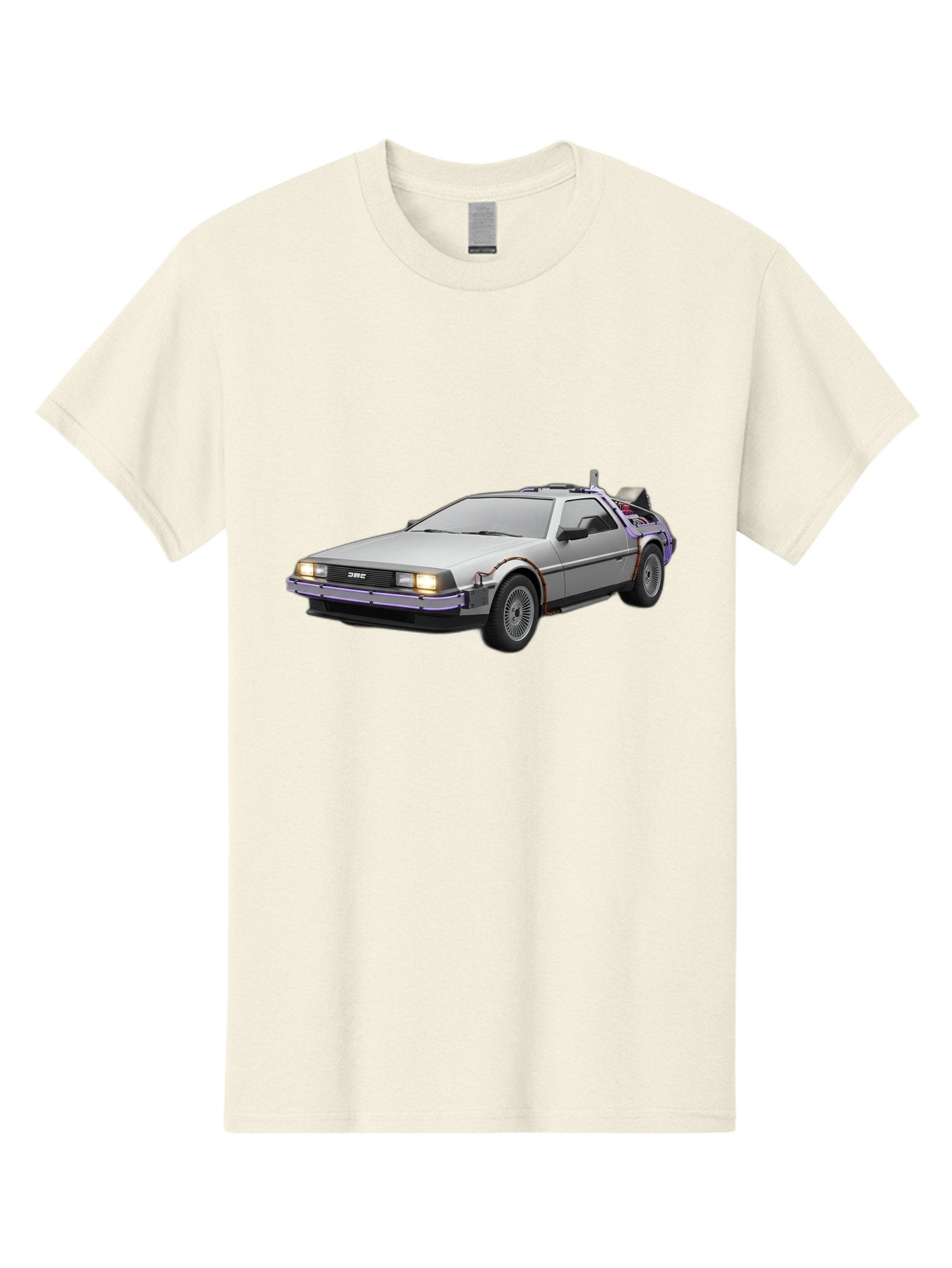 Delorean-Dmc-12 Men'S Graphic Tee, 100% Cotton, Comfortable Casual Summer Wear, Machine Washable, Delorean Dmc-12 Car, Futuristic Automobile, Time-Traveling Vehicle, Stainless Steel Body, Gull-Wing Doors, Classic Movie Prop, Baa444 6