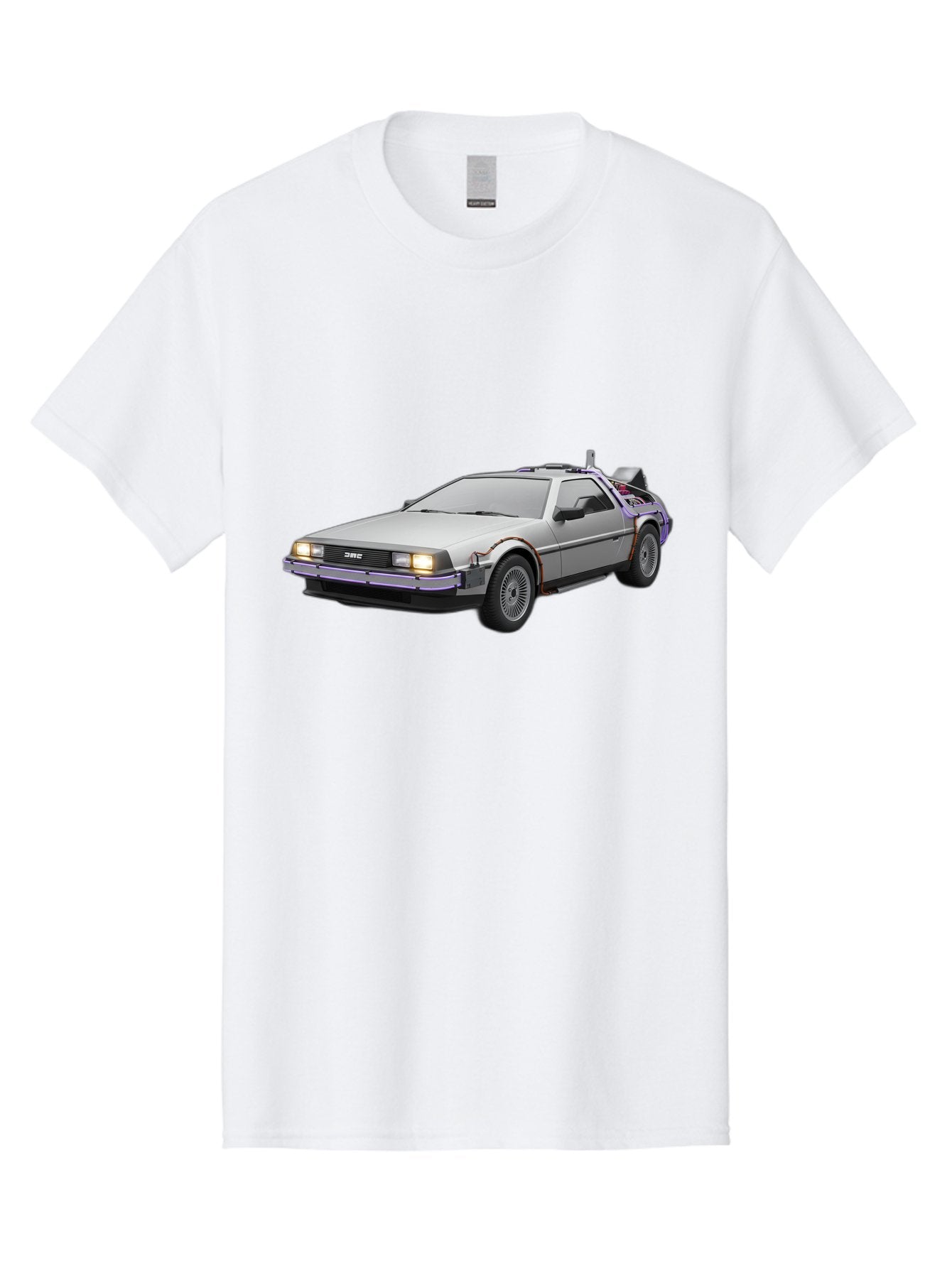 Delorean-Dmc-12 Men'S Graphic Tee, 100% Cotton, Comfortable Casual Summer Wear, Machine Washable, Delorean Dmc-12 Car, Futuristic Automobile, Time-Traveling Vehicle, Stainless Steel Body, Gull-Wing Doors, Classic Movie Prop, Baa444 14