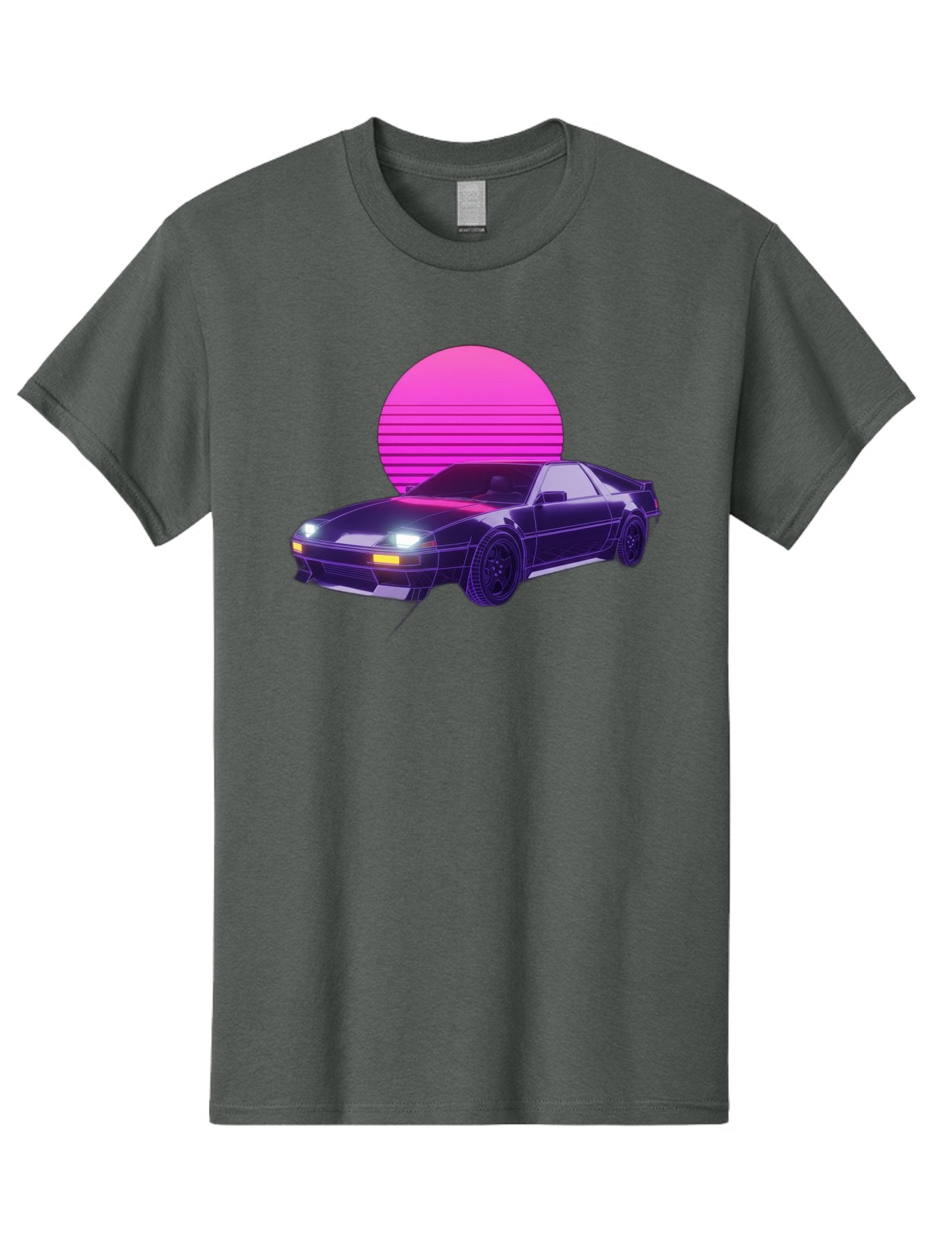 Delorean Men'S Graphic Tee, 100% Cotton, Comfortable Casual Summer Wear, Machine Washable, Delorean Dmc-12 Car, Retro Futuristic Design, Neon Lights, Synthwave Style, Vaporwave Aesthetic, Futuristic Vehicle, Sports Car Baa445 5