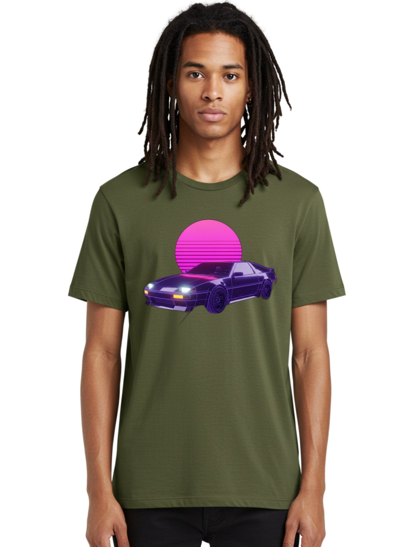 Delorean Men'S Graphic Tee, 100% Cotton, Comfortable Casual Summer Wear, Machine Washable, Delorean Dmc-12 Car, Retro Futuristic Design, Neon Lights, Synthwave Style, Vaporwave Aesthetic, Futuristic Vehicle, Sports Car Baa445 19