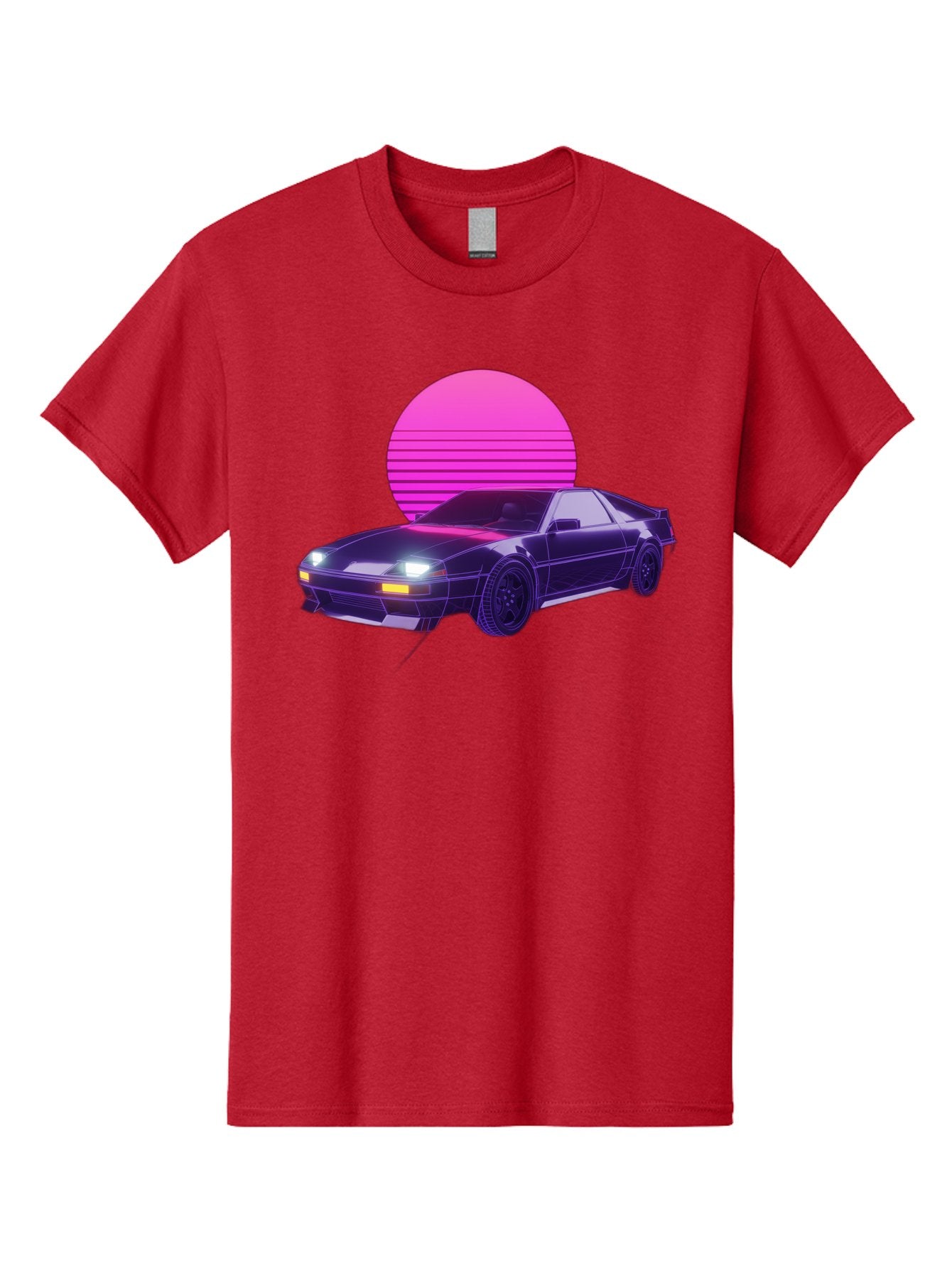 Delorean Men'S Graphic Tee, 100% Cotton, Comfortable Casual Summer Wear, Machine Washable, Delorean Dmc-12 Car, Retro Futuristic Design, Neon Lights, Synthwave Style, Vaporwave Aesthetic, Futuristic Vehicle, Sports Car Baa445 3