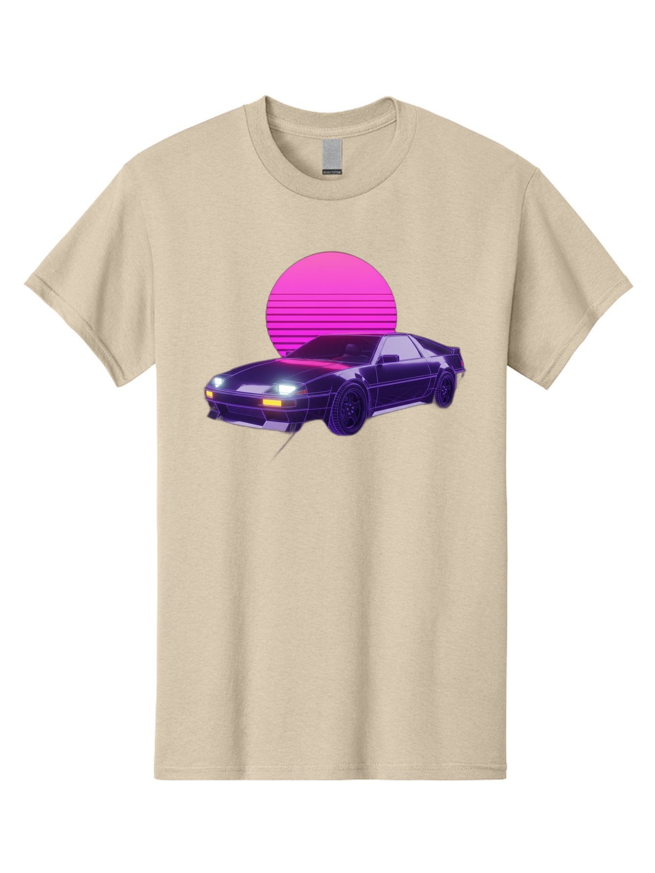 Delorean Men'S Graphic Tee, 100% Cotton, Comfortable Casual Summer Wear, Machine Washable, Delorean Dmc-12 Car, Retro Futuristic Design, Neon Lights, Synthwave Style, Vaporwave Aesthetic, Futuristic Vehicle, Sports Car Baa445 7
