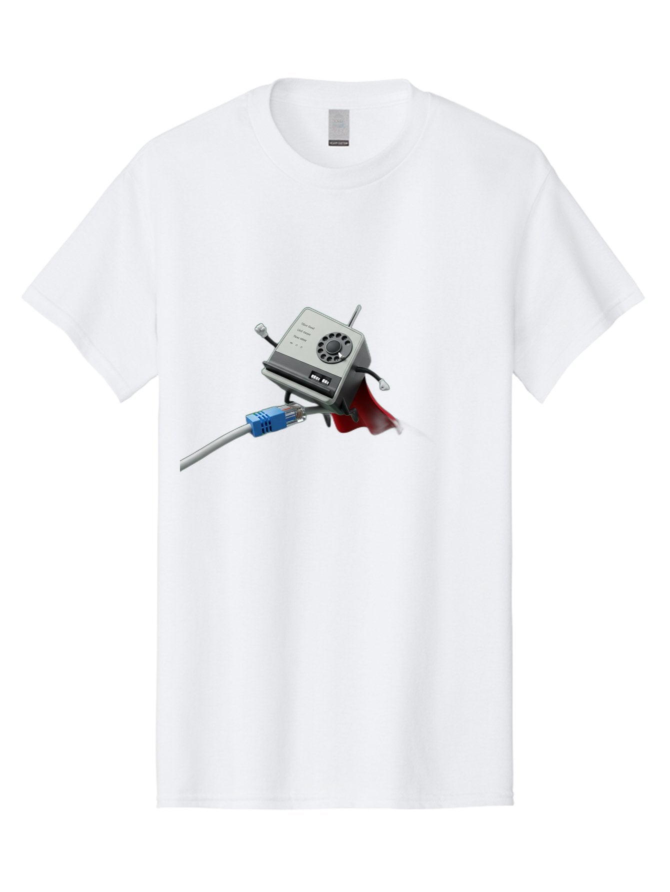 Dial-Up-Modem Men'S Graphic Tee, 100% Cotton, Comfortable Casual Summer Wear, Machine Washable, 56K V.90/V.34 Fax/Data/Voice Modem, Vintage Computer Hardware, Retro Technology, Dial-Up Internet, Nostalgic Tech, Antique Electronics, Baa447 7