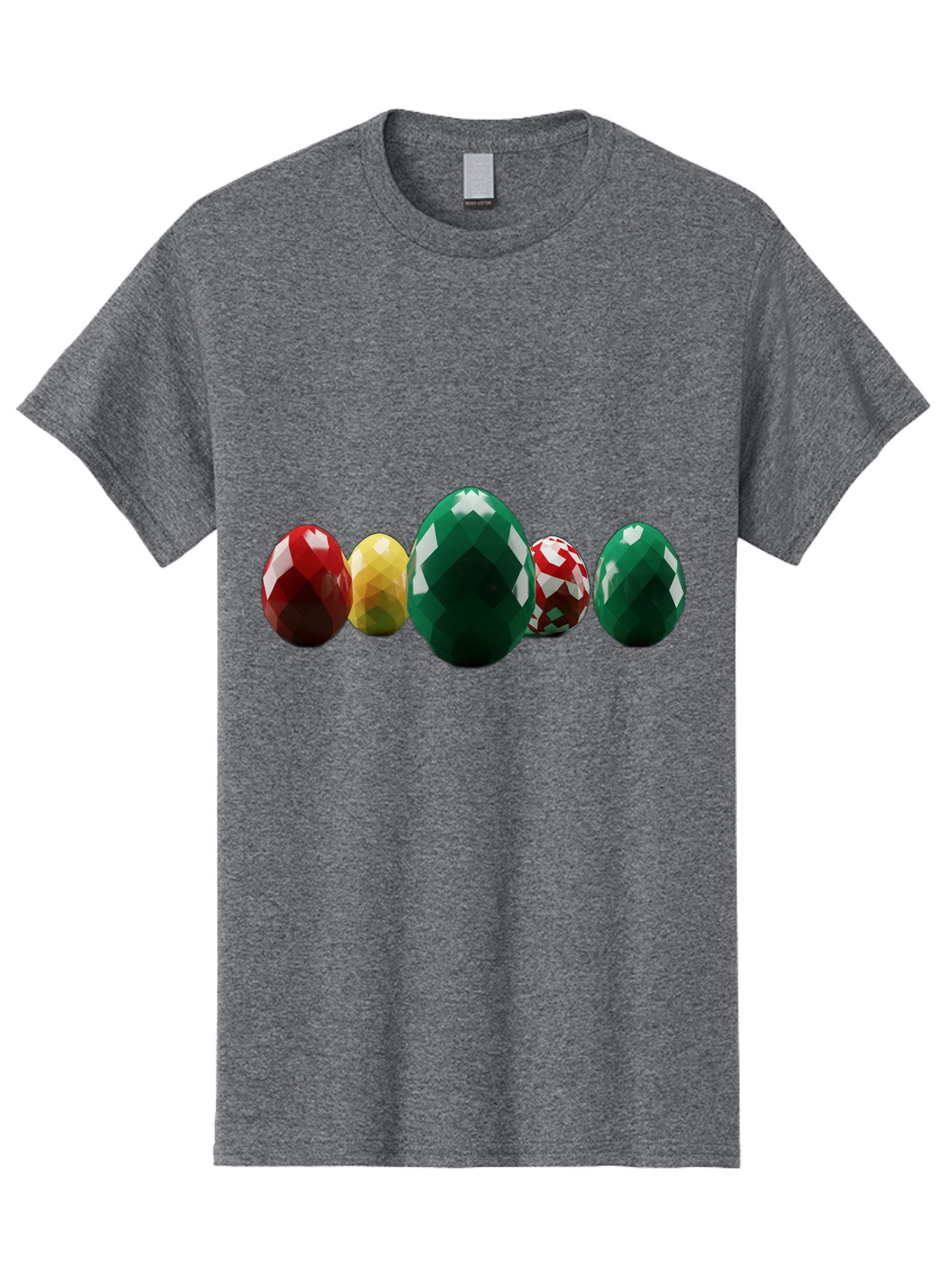 Diamond-Easter-Eggs Men'S Graphic Tee, 100% Cotton, Comfortable Casual Summer Wear, Machine Washable, Diamond Eggs, Easter Eggs, Jewelry Eggs, Colorful Eggs, Faceted Eggs, Decorative Eggs, Shiny Eggs, Gemstone Eggs Baa448 9