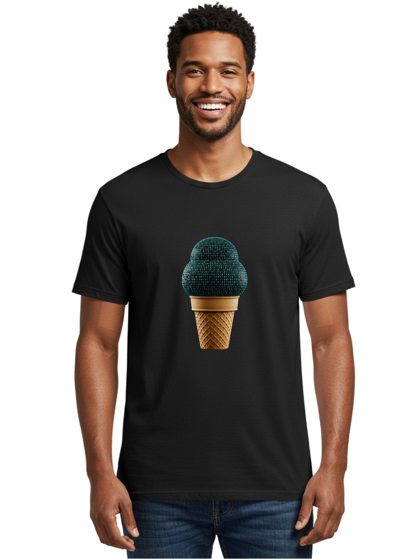 Disco-Ball-Ice-Cream Men'S Graphic Tee, 100% Cotton, Comfortable Casual Summer Wear, Machine Washable, Disco Ball Ice Cream, Luxury Ice Cream, Glamorous Dessert, Unique Ice Cream, Ice Cream Cone, Waffle Cone, Disco-Themed Treat, Baa451 25
