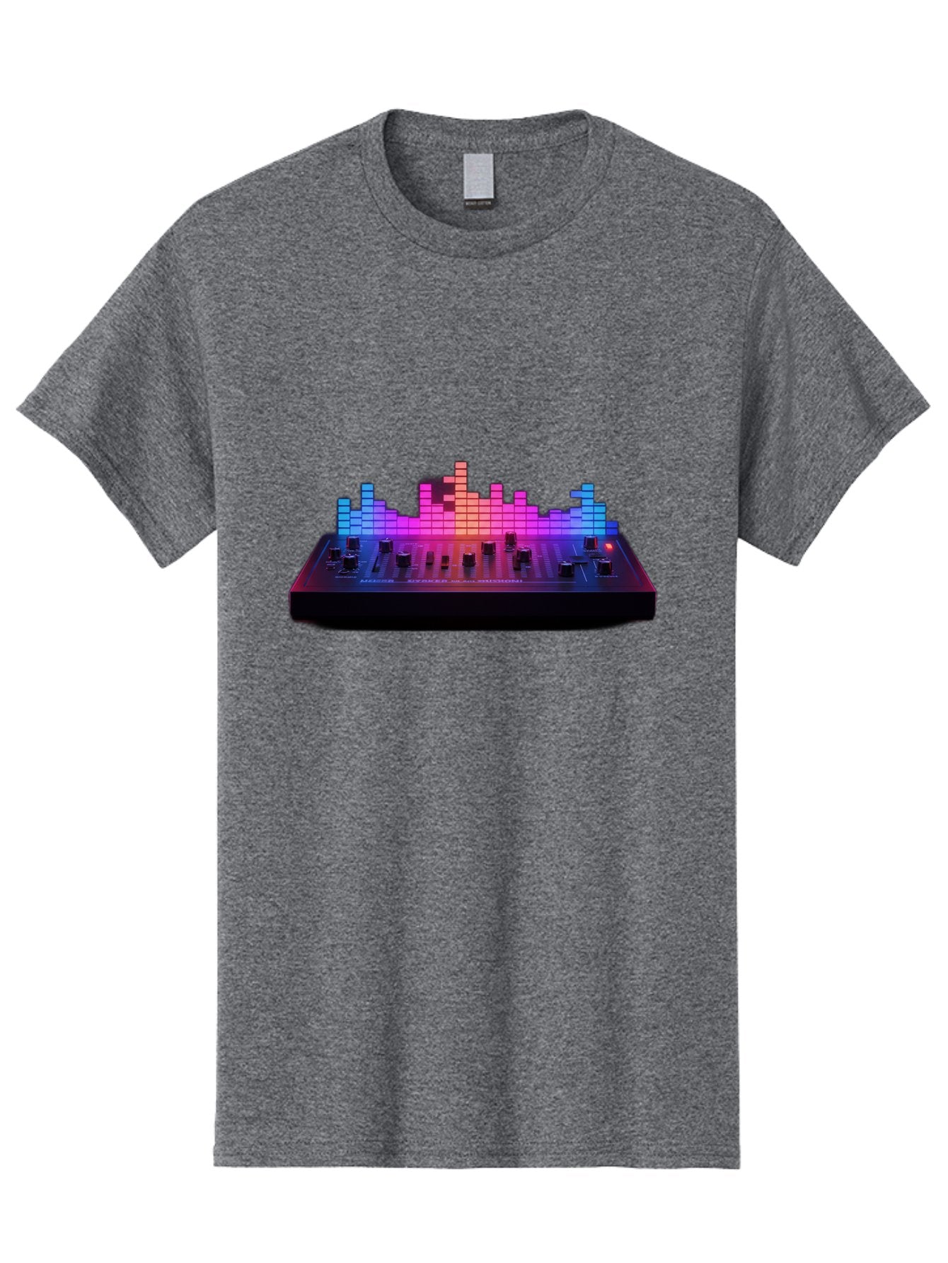Dj-Controller Men'S Graphic Tee, 100% Cotton, Comfortable Casual Summer Wear, Machine Washable, Dj Equipment, Music Production, Sound Mixer, Audio Technology, Electronic Dance Music, Beat Matching, Dj Software, Music Creation, Sound Waves Baa453 4