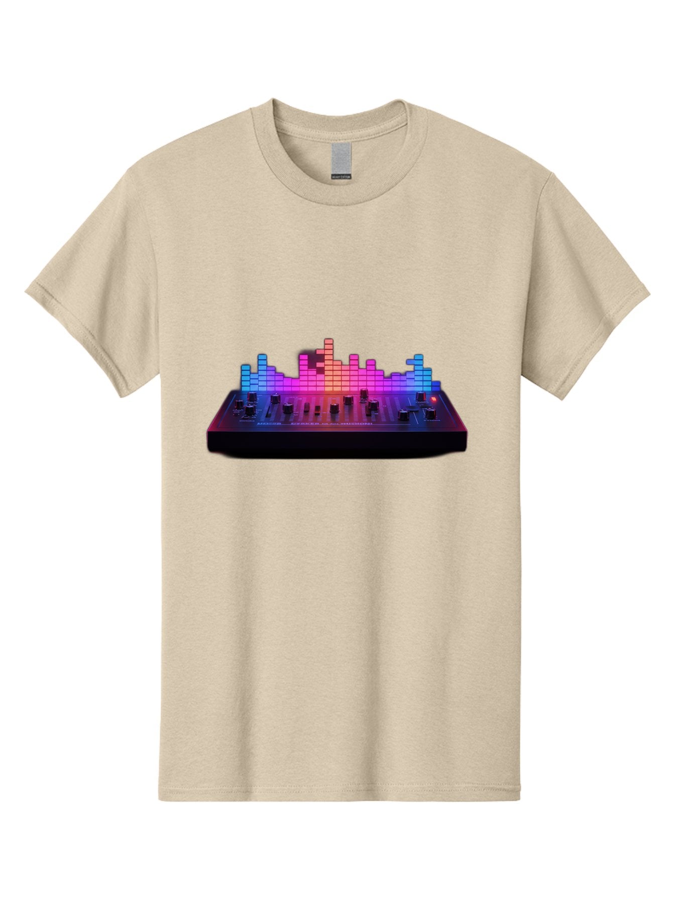 Dj-Controller Men'S Graphic Tee, 100% Cotton, Comfortable Casual Summer Wear, Machine Washable, Dj Equipment, Music Production, Sound Mixer, Audio Technology, Electronic Dance Music, Beat Matching, Dj Software, Music Creation, Sound Waves Baa453