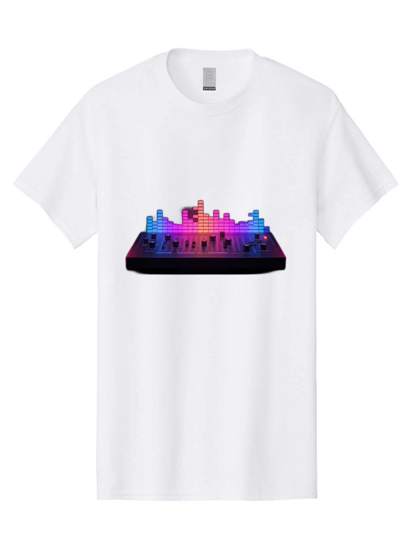 Dj-Controller Men'S Graphic Tee, 100% Cotton, Comfortable Casual Summer Wear, Machine Washable, Dj Equipment, Music Production, Sound Mixer, Audio Technology, Electronic Dance Music, Beat Matching, Dj Software, Music Creation, Sound Waves Baa453