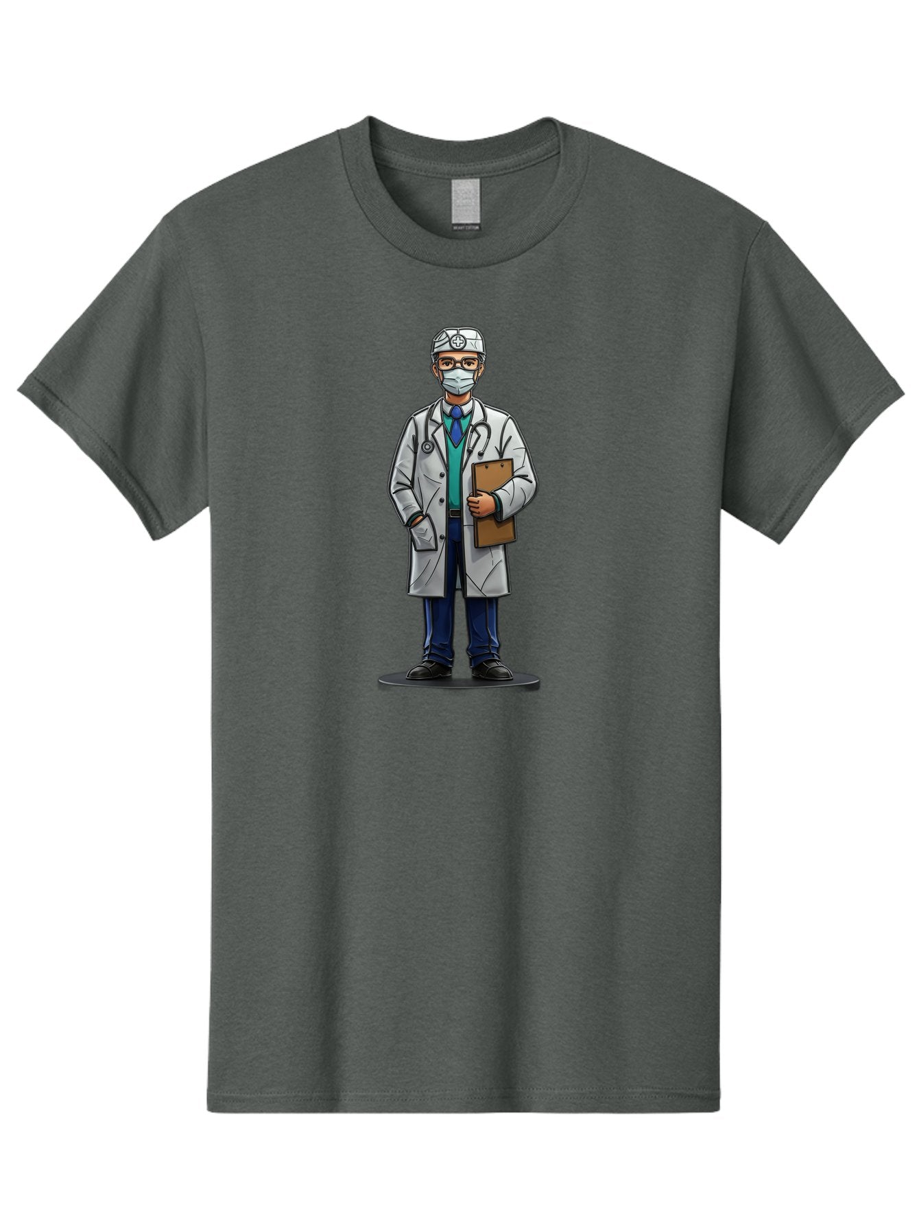 Doctor-8 Men'S Graphic Tee, 100% Cotton, Comfortable Casual Summer Wear, Machine Washable, Male Doctor, Medical Professional, Lab Coat, Stethoscope, Clipboard, Medical Attire, Healthcare Worker, Medical Mask Baa463 13