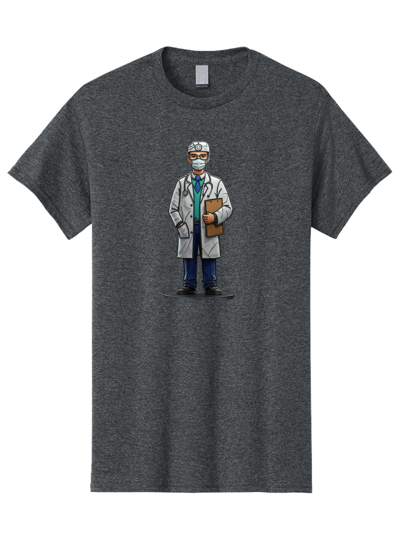 Doctor-8 Men'S Graphic Tee, 100% Cotton, Comfortable Casual Summer Wear, Machine Washable, Male Doctor, Medical Professional, Lab Coat, Stethoscope, Clipboard, Medical Attire, Healthcare Worker, Medical Mask Baa463 8