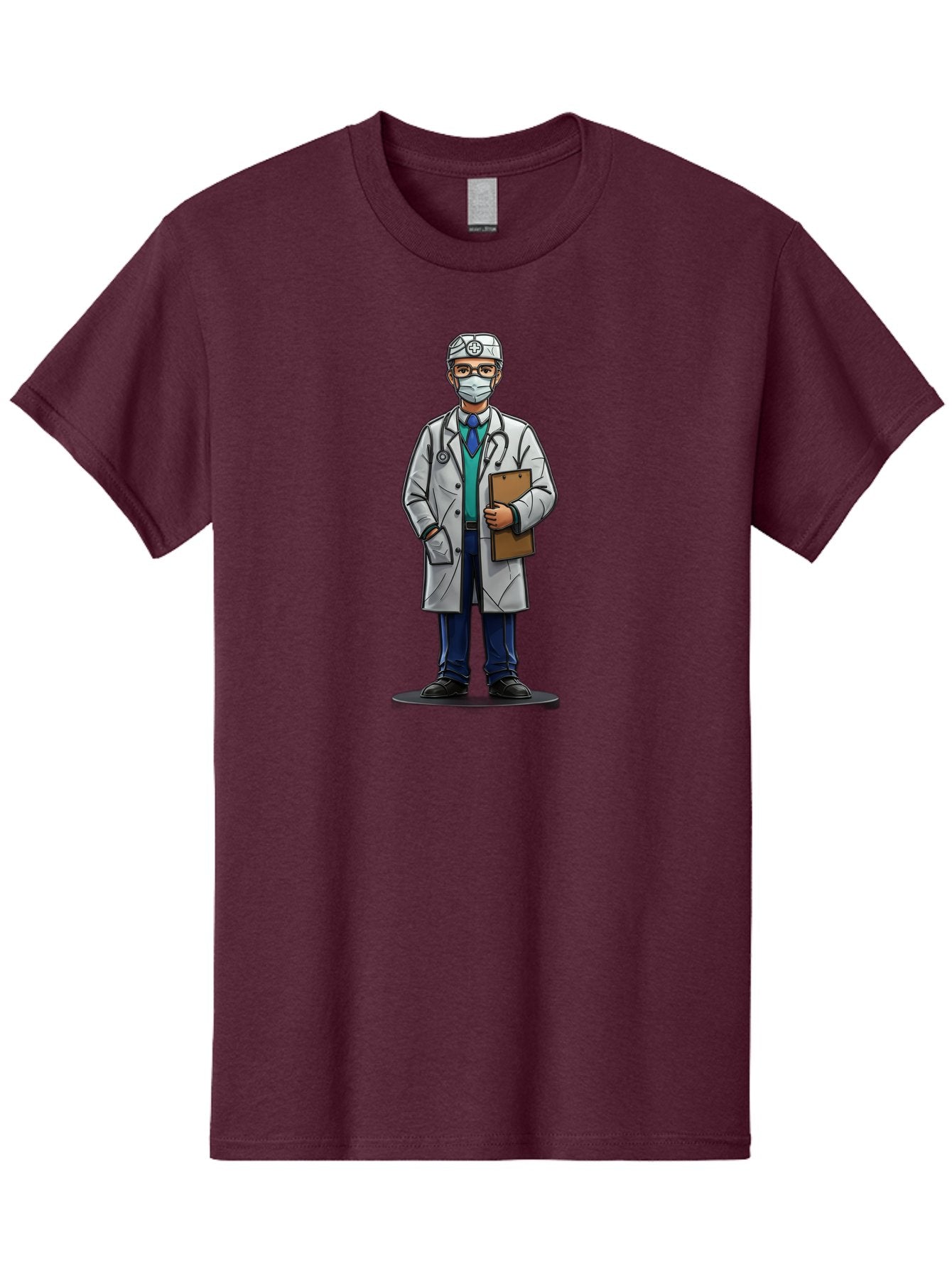 Doctor-8 Men'S Graphic Tee, 100% Cotton, Comfortable Casual Summer Wear, Machine Washable, Male Doctor, Medical Professional, Lab Coat, Stethoscope, Clipboard, Medical Attire, Healthcare Worker, Medical Mask Baa463 14