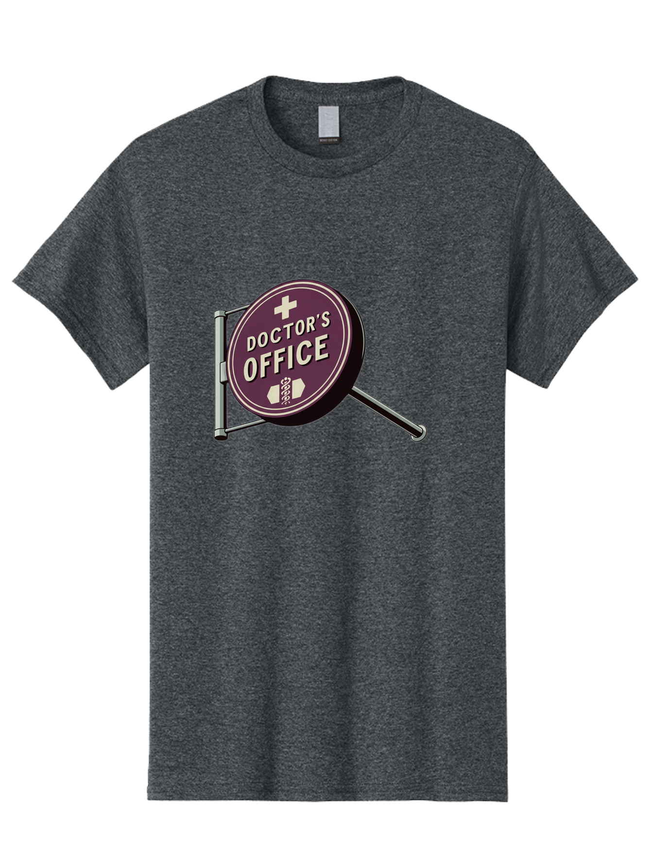 Doctor-S-Office-1 Men'S Graphic Tee, 100% Cotton, Comfortable Casual Summer Wear, Machine Washable, Doctor'S Office Sign, Medical Symbol, Healthcare Logo, Red Circle, White Cross, Snake Wrapped Around Staff, Medical Icons, Vintage Style Baa476 13