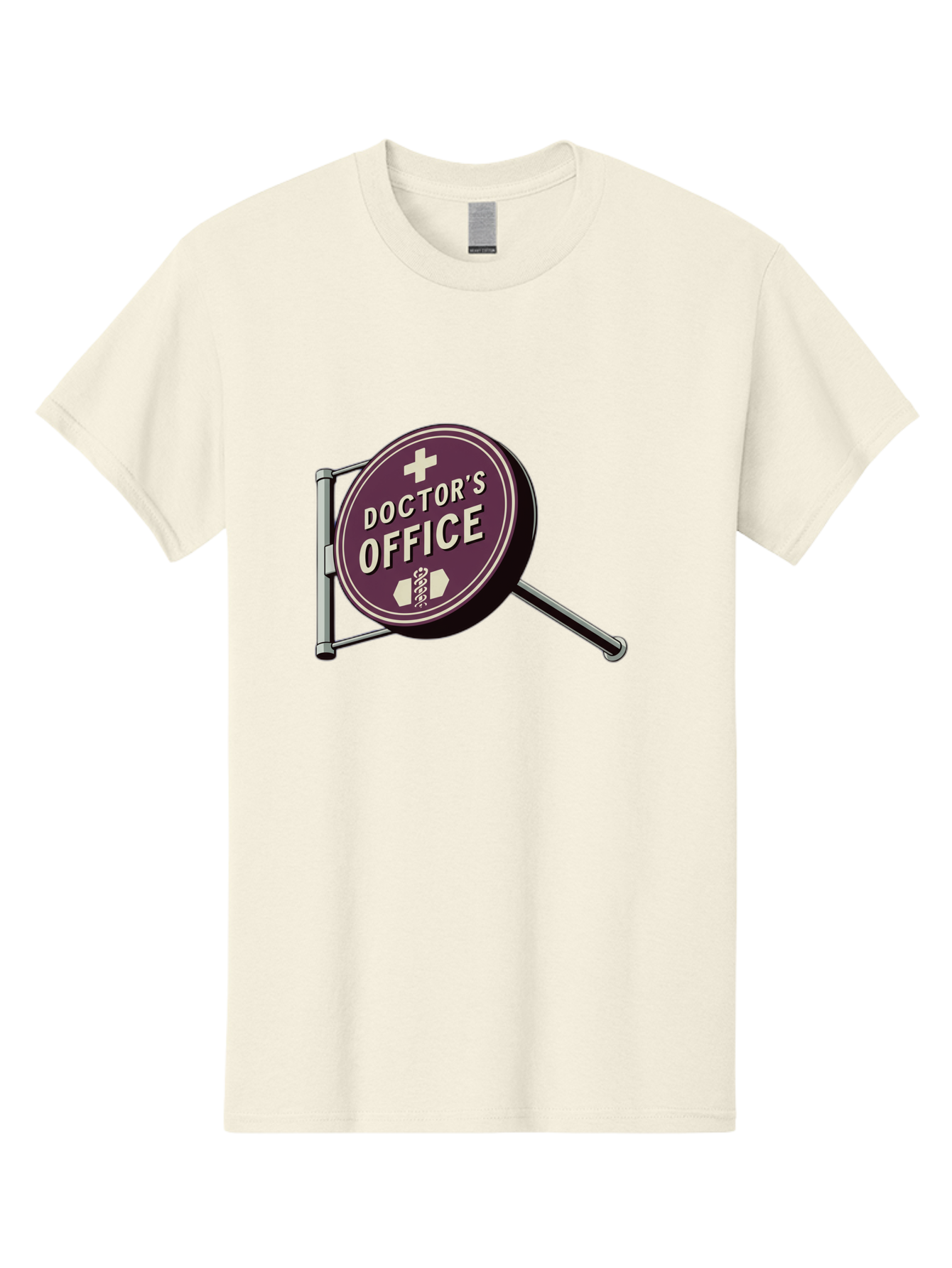 Doctor-S-Office-1 Men'S Graphic Tee, 100% Cotton, Comfortable Casual Summer Wear, Machine Washable, Doctor'S Office Sign, Medical Symbol, Healthcare Logo, Red Circle, White Cross, Snake Wrapped Around Staff, Medical Icons, Vintage Style Baa476 25
