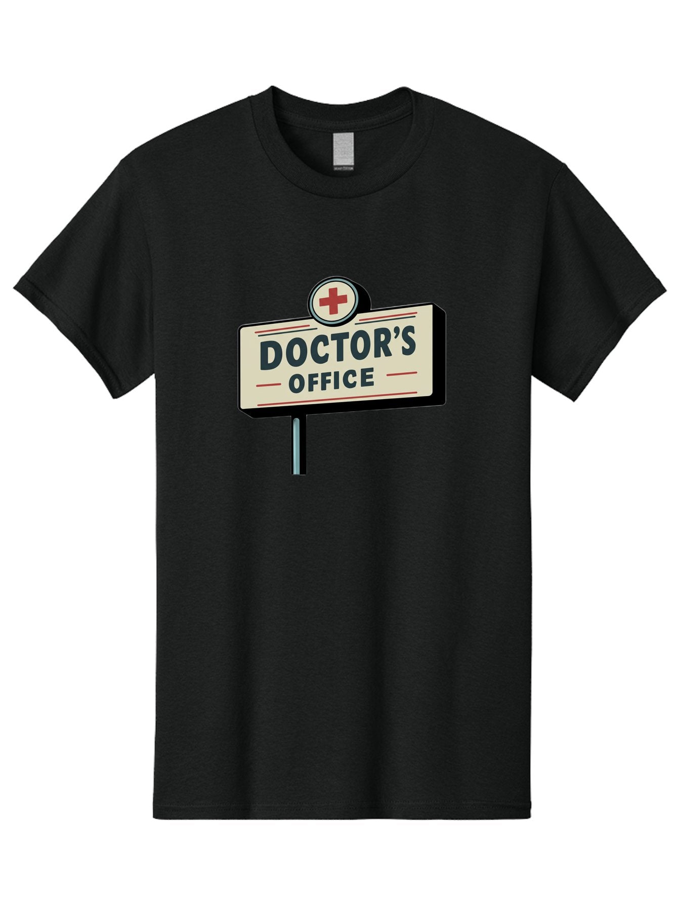 Doctor-S-Office-2 Men'S Graphic Tee, 100% Cotton, Comfortable Casual Summer Wear, Machine Washable, Doctor'S Office Sign, Medical Symbol, Red Cross, Healthcare Signage, Medical Office Indicator, Healthcare Services, Medical Facilities Baa477 10