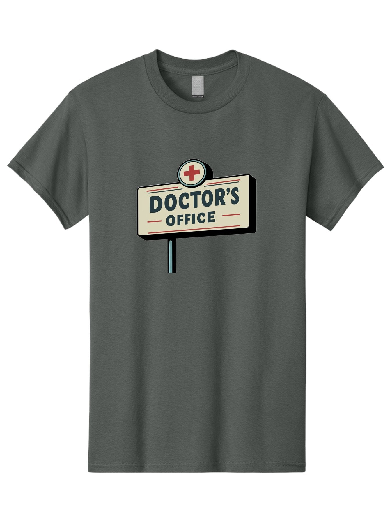 Doctor-S-Office-2 Men'S Graphic Tee, 100% Cotton, Comfortable Casual Summer Wear, Machine Washable, Doctor'S Office Sign, Medical Symbol, Red Cross, Healthcare Signage, Medical Office Indicator, Healthcare Services, Medical Facilities Baa477 7