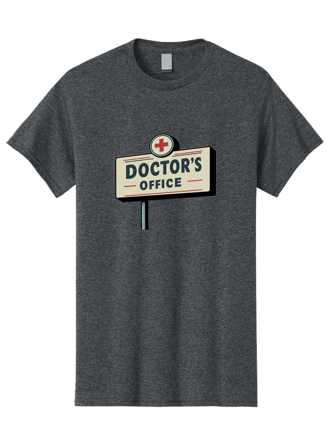 Doctor-S-Office-2 Men'S Graphic Tee, 100% Cotton, Comfortable Casual Summer Wear, Machine Washable, Doctor'S Office Sign, Medical Symbol, Red Cross, Healthcare Signage, Medical Office Indicator, Healthcare Services, Medical Facilities Baa477