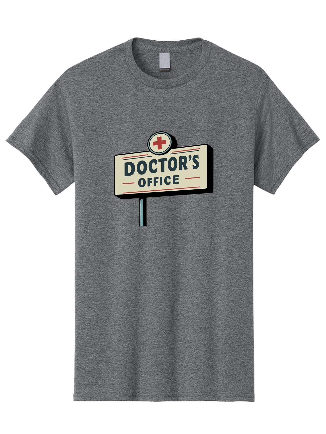 Doctor-S-Office-2 Men'S Graphic Tee, 100% Cotton, Comfortable Casual Summer Wear, Machine Washable, Doctor'S Office Sign, Medical Symbol, Red Cross, Healthcare Signage, Medical Office Indicator, Healthcare Services, Medical Facilities Baa477 4