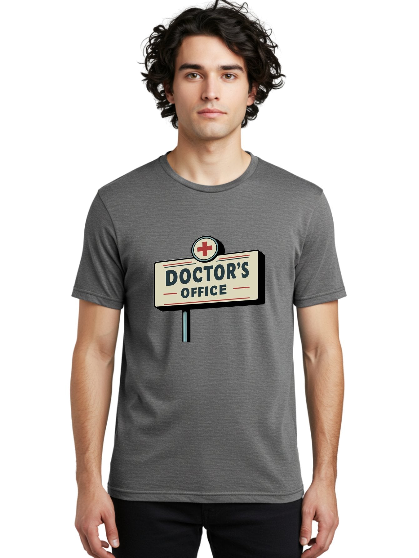 Doctor-S-Office-2 Men'S Graphic Tee, 100% Cotton, Comfortable Casual Summer Wear, Machine Washable, Doctor'S Office Sign, Medical Symbol, Red Cross, Healthcare Signage, Medical Office Indicator, Healthcare Services, Medical Facilities Baa477 18