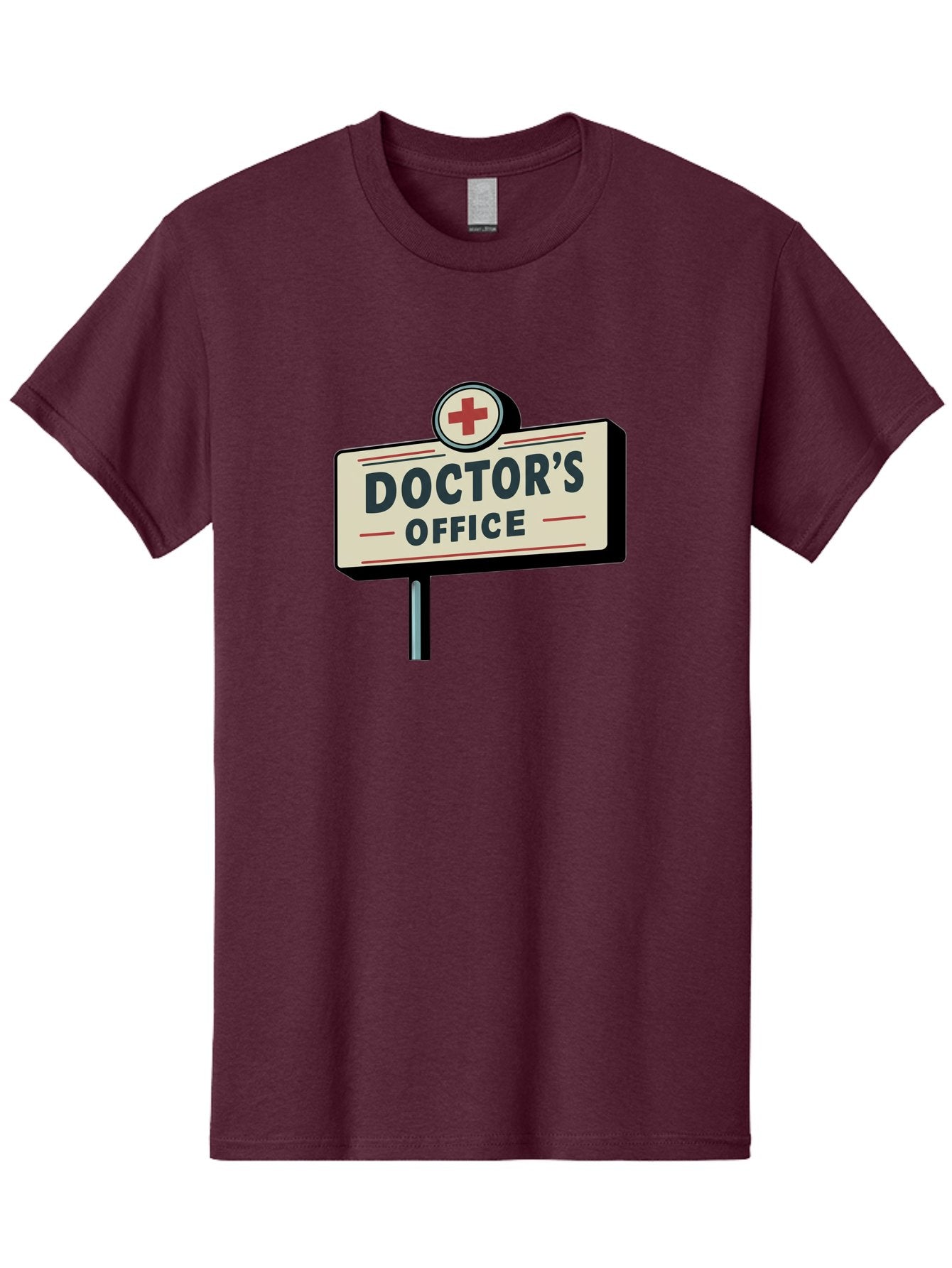 Doctor-S-Office-2 Men'S Graphic Tee, 100% Cotton, Comfortable Casual Summer Wear, Machine Washable, Doctor'S Office Sign, Medical Symbol, Red Cross, Healthcare Signage, Medical Office Indicator, Healthcare Services, Medical Facilities Baa477 13