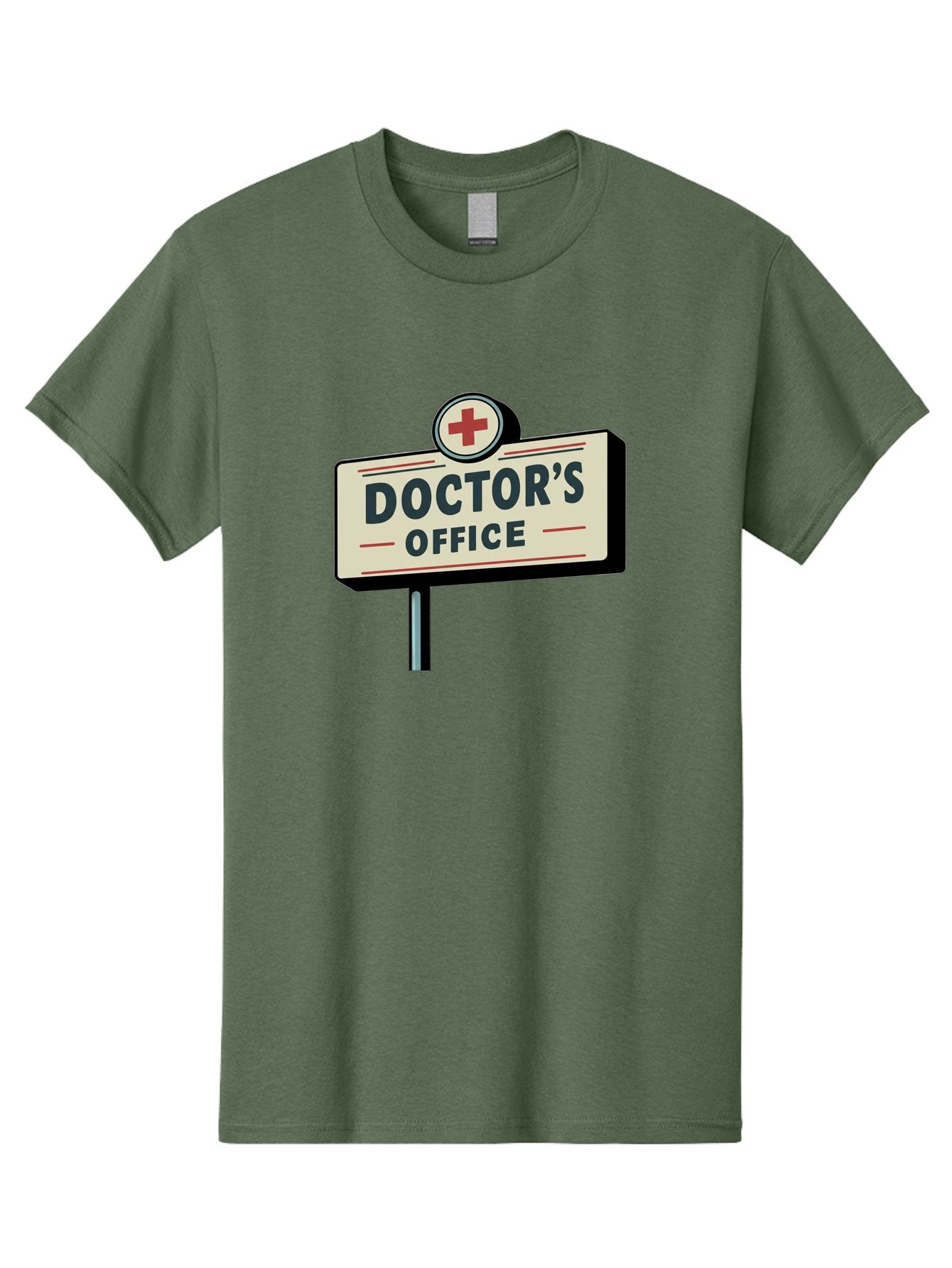 Doctor-S-Office-2 Men'S Graphic Tee, 100% Cotton, Comfortable Casual Summer Wear, Machine Washable, Doctor'S Office Sign, Medical Symbol, Red Cross, Healthcare Signage, Medical Office Indicator, Healthcare Services, Medical Facilities Baa477 5
