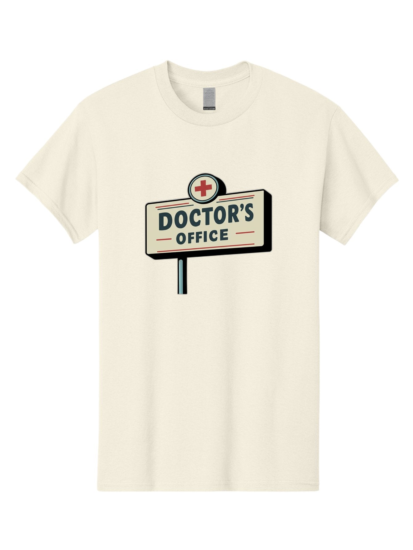 Doctor-S-Office-2 Men'S Graphic Tee, 100% Cotton, Comfortable Casual Summer Wear, Machine Washable, Doctor'S Office Sign, Medical Symbol, Red Cross, Healthcare Signage, Medical Office Indicator, Healthcare Services, Medical Facilities Baa477