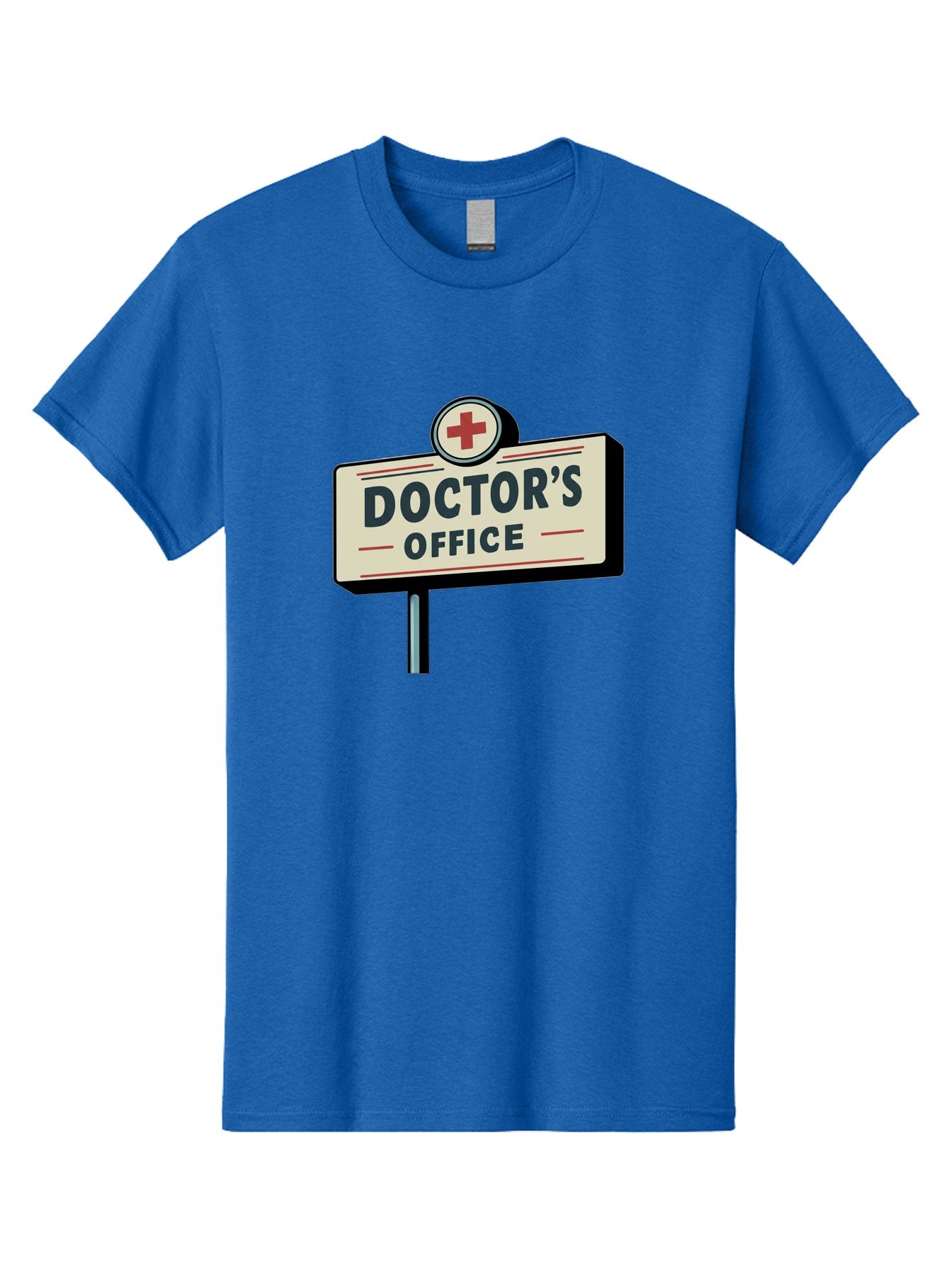 Doctor-S-Office-2 Men'S Graphic Tee, 100% Cotton, Comfortable Casual Summer Wear, Machine Washable, Doctor'S Office Sign, Medical Symbol, Red Cross, Healthcare Signage, Medical Office Indicator, Healthcare Services, Medical Facilities Baa477 12