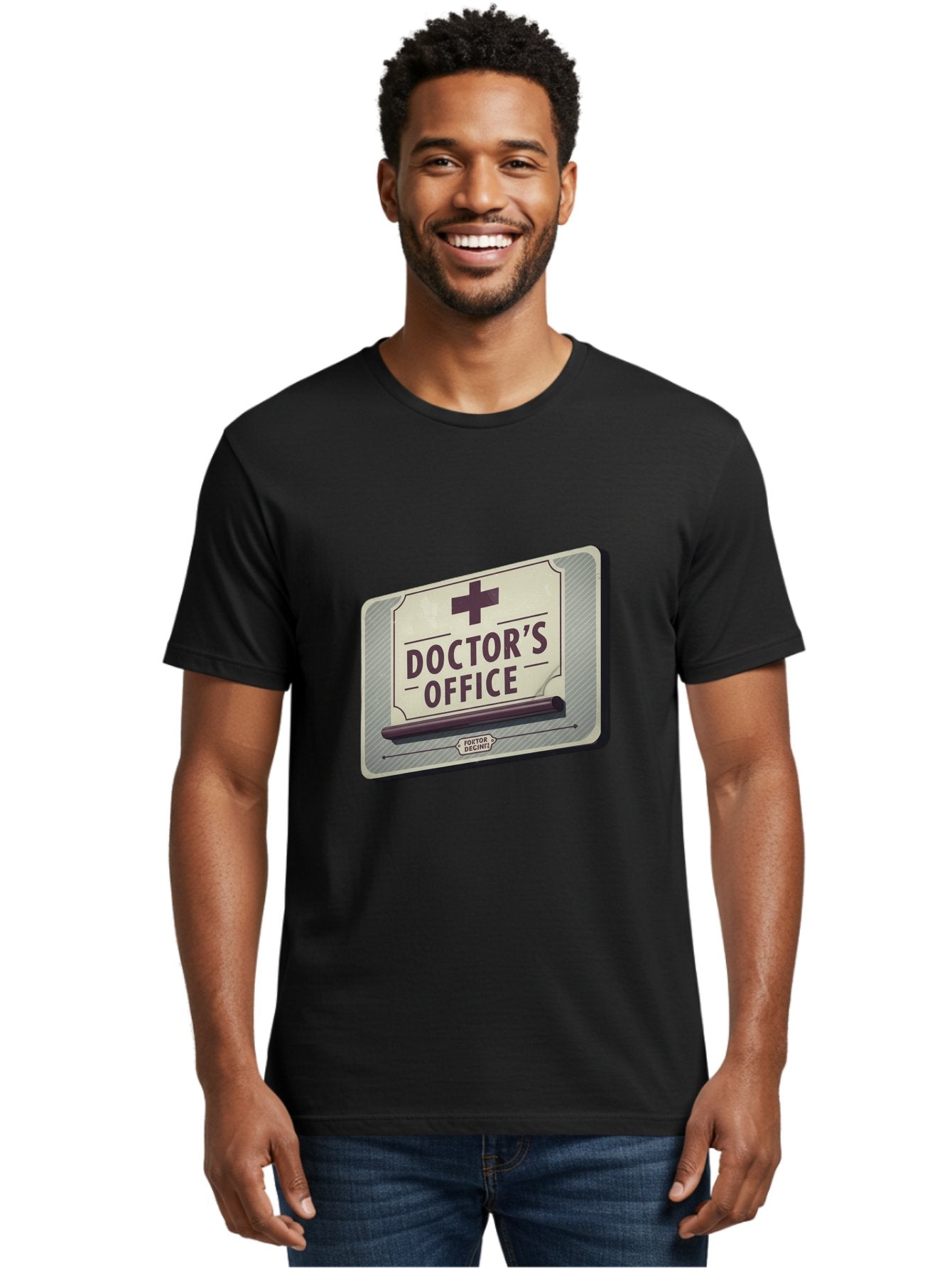 Doctor-S-Office-3 Men'S Graphic Tee, 100% Cotton, Comfortable Casual Summer Wear, Machine Washable, Doctor'S Office Sign, Medical Symbol, Medical Cross, Vintage Sign, Retro Style, Medical Signage, Healthcare Icon, Doctor'S Office, Tatort Deko Baa478 25