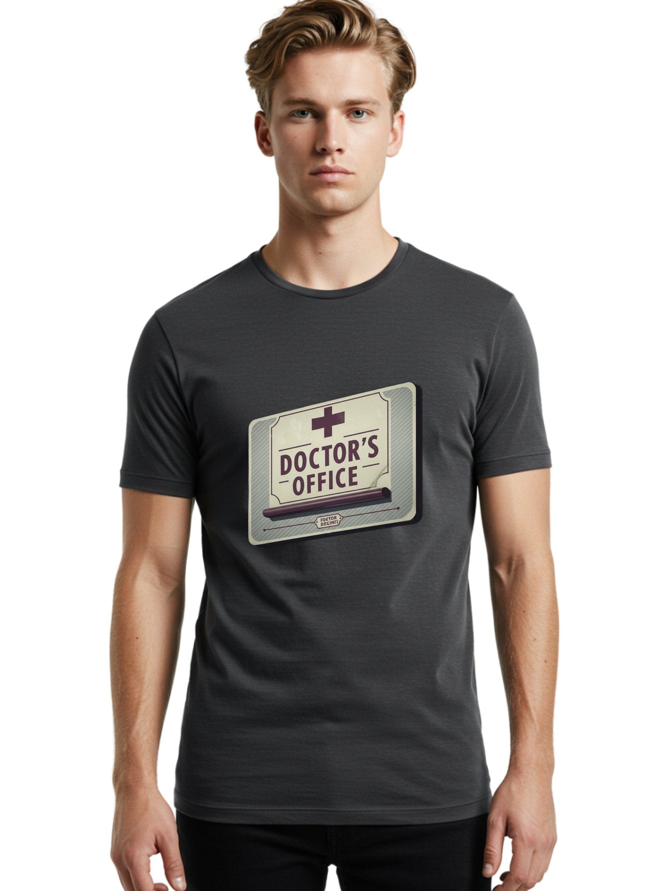 Doctor-S-Office-3 Men'S Graphic Tee, 100% Cotton, Comfortable Casual Summer Wear, Machine Washable, Doctor'S Office Sign, Medical Symbol, Medical Cross, Vintage Sign, Retro Style, Medical Signage, Healthcare Icon, Doctor'S Office, Tatort Deko Baa478 16