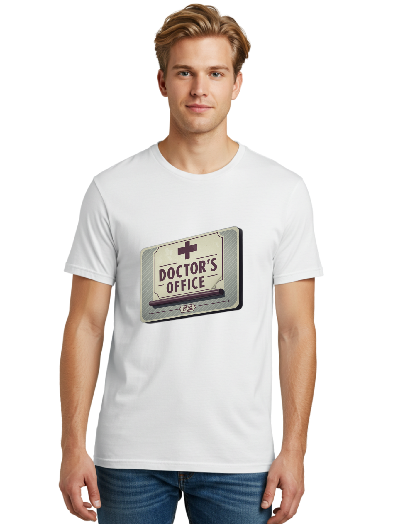 Doctor-S-Office-3 Men'S Graphic Tee, 100% Cotton, Comfortable Casual Summer Wear, Machine Washable, Doctor'S Office Sign, Medical Symbol, Medical Cross, Vintage Sign, Retro Style, Medical Signage, Healthcare Icon, Doctor'S Office, Tatort Deko Baa478 8