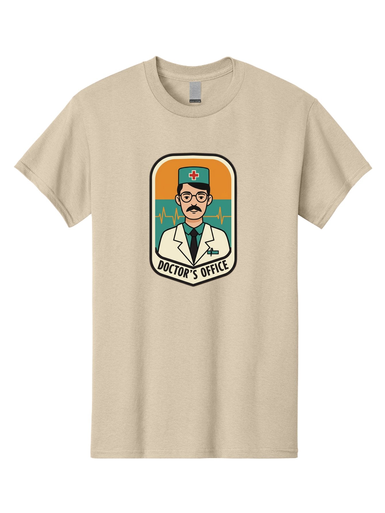 Doctor-S-Office Men'S Graphic Tee, 100% Cotton, Comfortable Casual Summer Wear, Machine Washable, Male Doctor, Medical Professional, Doctor'S Office, Healthcare Services, Medical Checkup, Health Monitoring, Ecg Reading, Medical Staff, Baa482 5