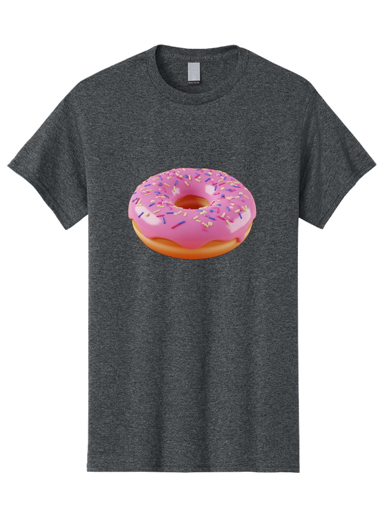 Donut-2 Men'S Graphic Tee, 100% Cotton, Comfortable Casual Summer Wear, Machine Washable, Pink Frosted Donut, Donut With Sprinkles, Colorful Sprinkles, Sweet Treat, Baked Goods, Dessert, Tasty Pastry, Colorful Dessert Baa496 11