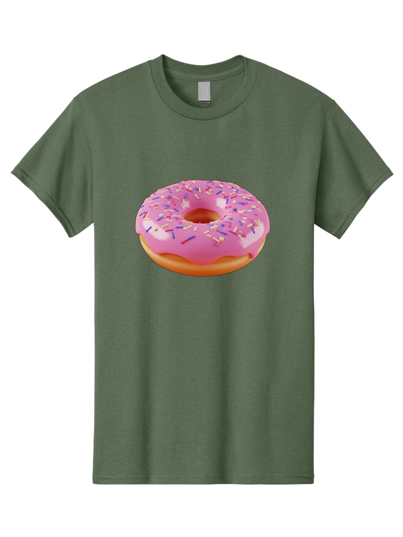 Donut-2 Men'S Graphic Tee, 100% Cotton, Comfortable Casual Summer Wear, Machine Washable, Pink Frosted Donut, Donut With Sprinkles, Colorful Sprinkles, Sweet Treat, Baked Goods, Dessert, Tasty Pastry, Colorful Dessert Baa496 13