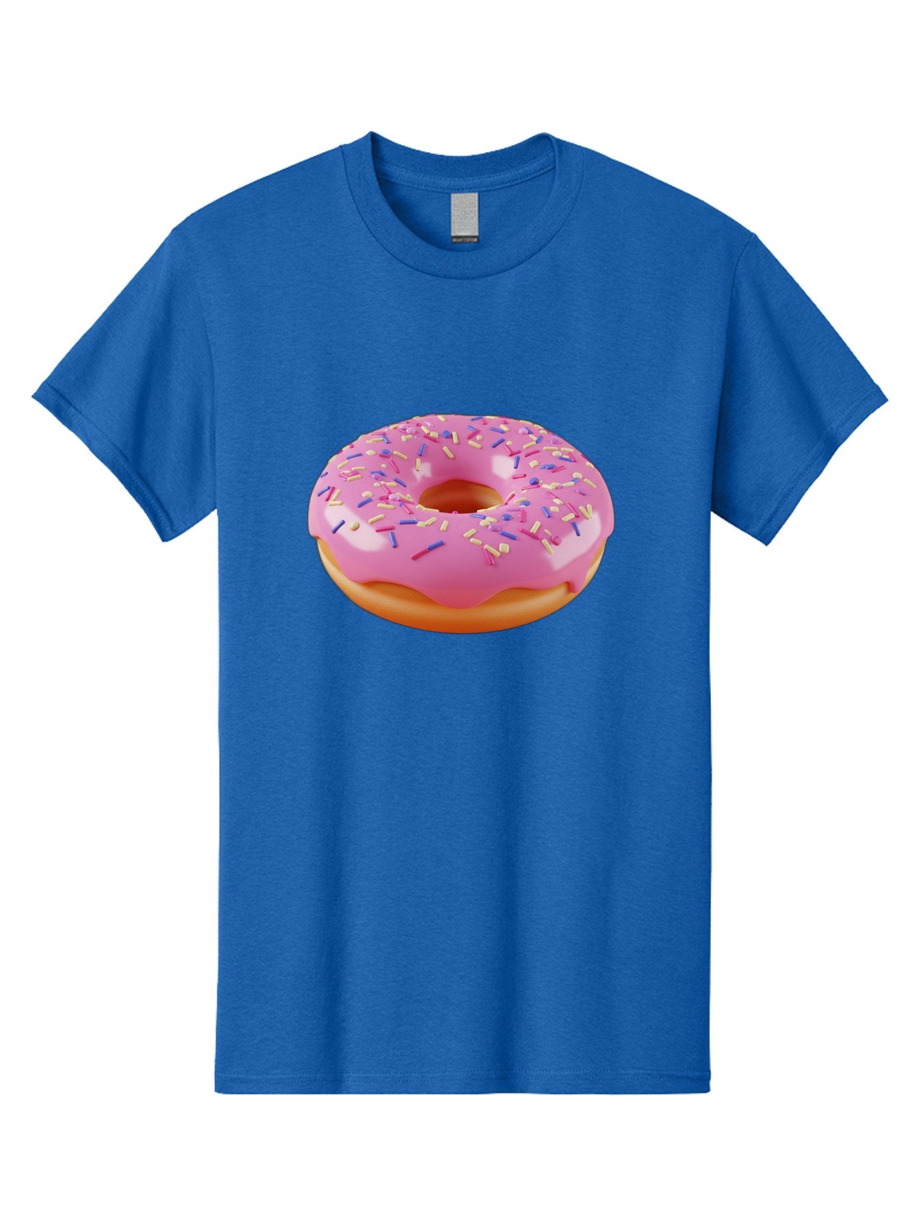 Donut-2 Men'S Graphic Tee, 100% Cotton, Comfortable Casual Summer Wear, Machine Washable, Pink Frosted Donut, Donut With Sprinkles, Colorful Sprinkles, Sweet Treat, Baked Goods, Dessert, Tasty Pastry, Colorful Dessert Baa496 15