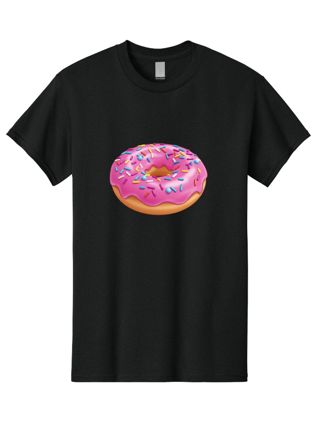 Donut-3 Men'S Graphic Tee, 100% Cotton, Comfortable Casual Summer Wear, Machine Washable, Pink Frosted Donut, Colorful Sprinkles, Sweet Treats, Baked Goods, Tasty Desserts, Donut With Sprinkles, Glazed Donut Baa497 7