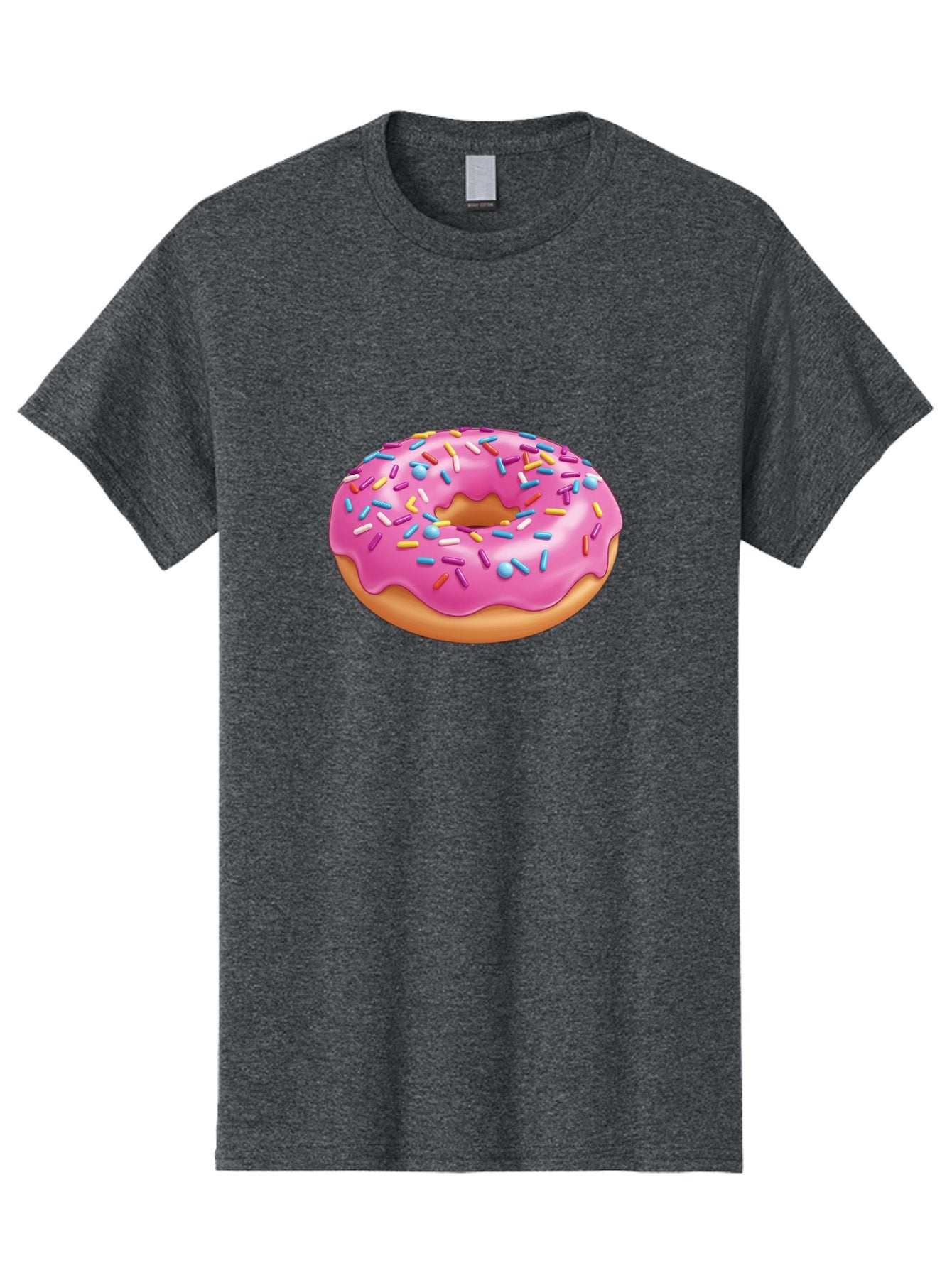 Donut-3 Men'S Graphic Tee, 100% Cotton, Comfortable Casual Summer Wear, Machine Washable, Pink Frosted Donut, Colorful Sprinkles, Sweet Treats, Baked Goods, Tasty Desserts, Donut With Sprinkles, Glazed Donut Baa497 11