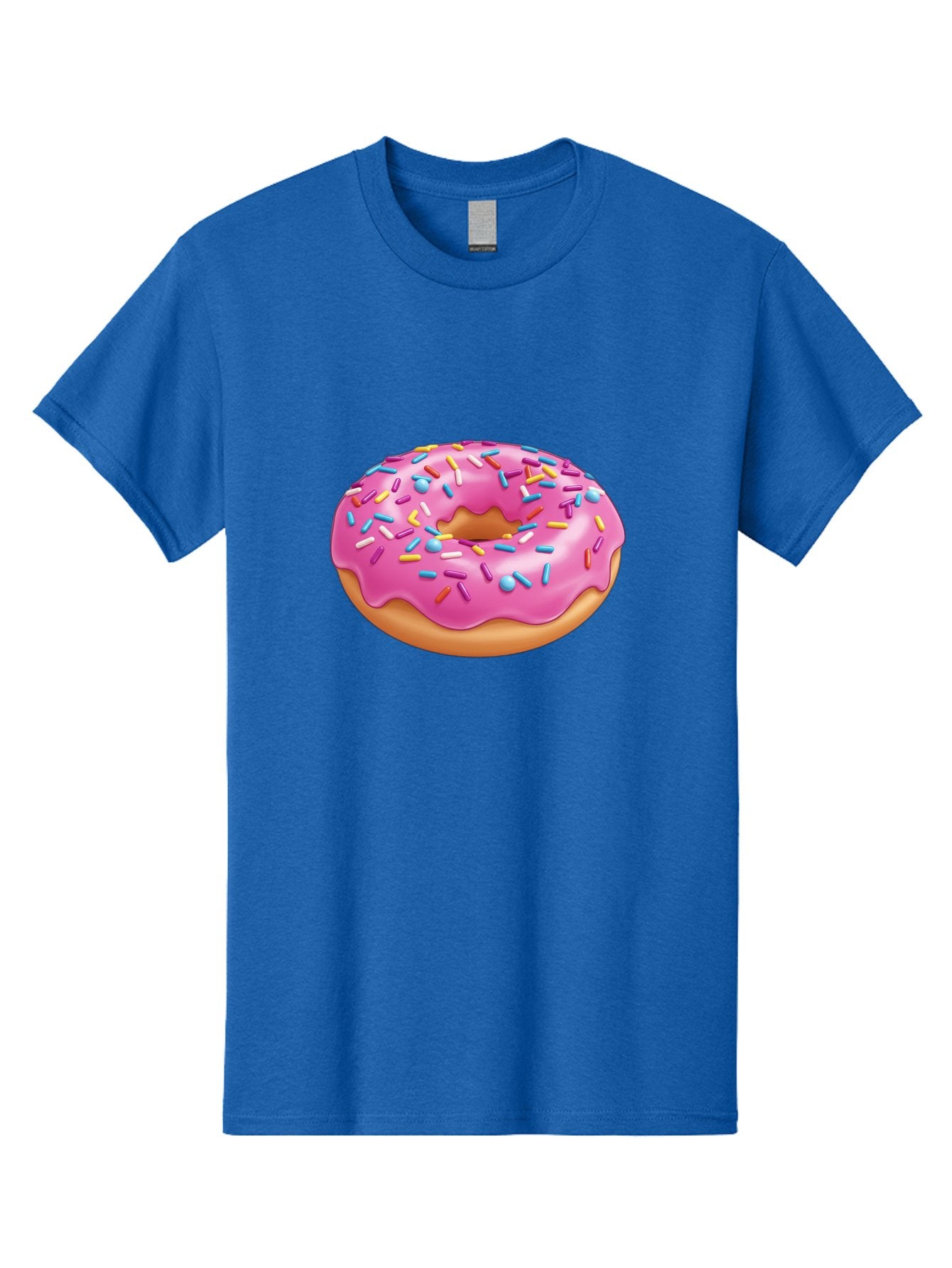 Donut-3 Men'S Graphic Tee, 100% Cotton, Comfortable Casual Summer Wear, Machine Washable, Pink Frosted Donut, Colorful Sprinkles, Sweet Treats, Baked Goods, Tasty Desserts, Donut With Sprinkles, Glazed Donut Baa497 12