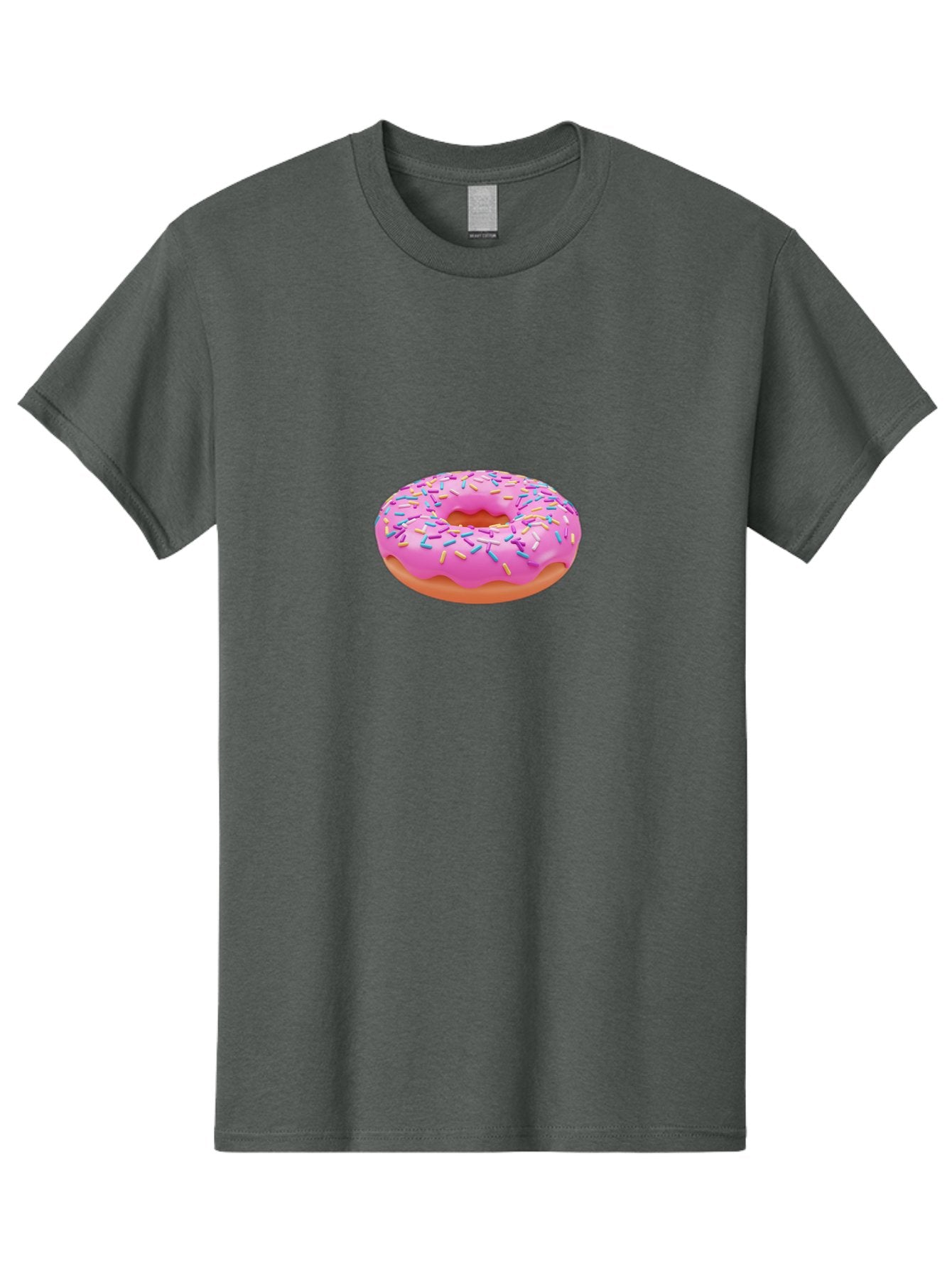 Donut-4 Men'S Graphic Tee, 100% Cotton, Comfortable Casual Summer Wear, Machine Washable, Pink Frosted Donut, Donut With Sprinkles, Sweet Treat, Colorful Dessert, Sugary Snack, Baked Goods, Tasty Pastry, Donut Illustration Baa498