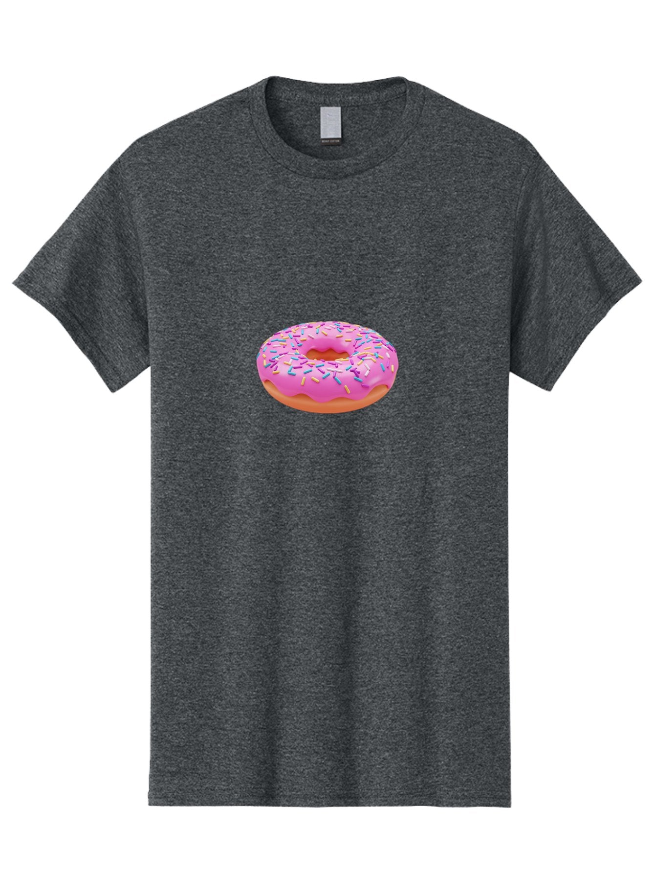 Donut-4 Men'S Graphic Tee, 100% Cotton, Comfortable Casual Summer Wear, Machine Washable, Pink Frosted Donut, Donut With Sprinkles, Sweet Treat, Colorful Dessert, Sugary Snack, Baked Goods, Tasty Pastry, Donut Illustration Baa498 11