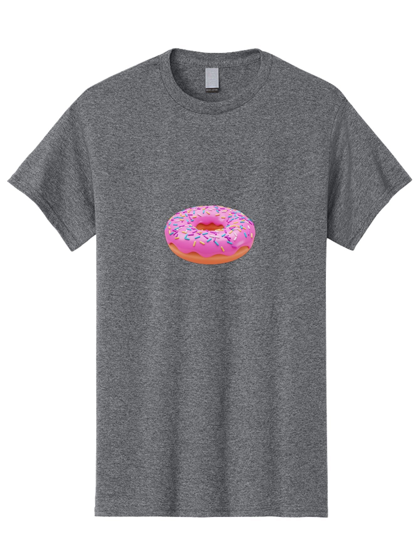Donut-4 Men'S Graphic Tee, 100% Cotton, Comfortable Casual Summer Wear, Machine Washable, Pink Frosted Donut, Donut With Sprinkles, Sweet Treat, Colorful Dessert, Sugary Snack, Baked Goods, Tasty Pastry, Donut Illustration Baa498 7